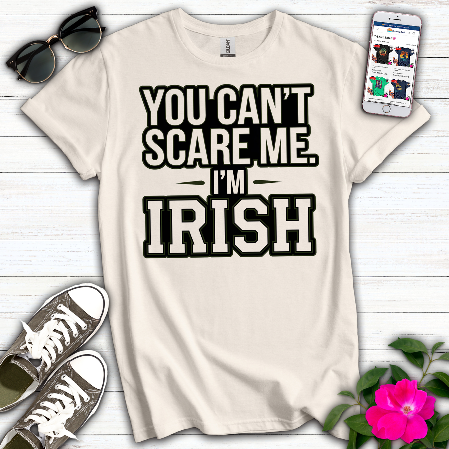 Can't Scare Me Irish T-Shirt