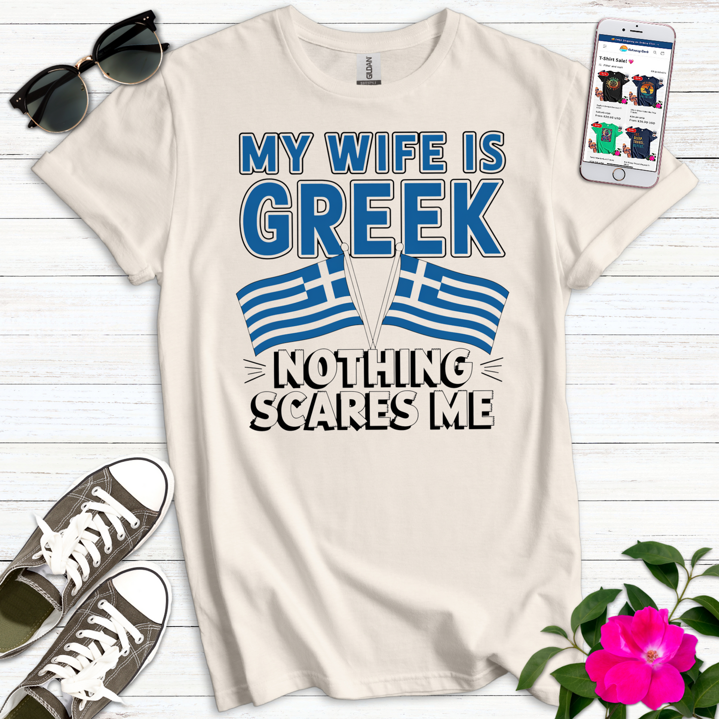 Funny Wife is Greek T-Shirt