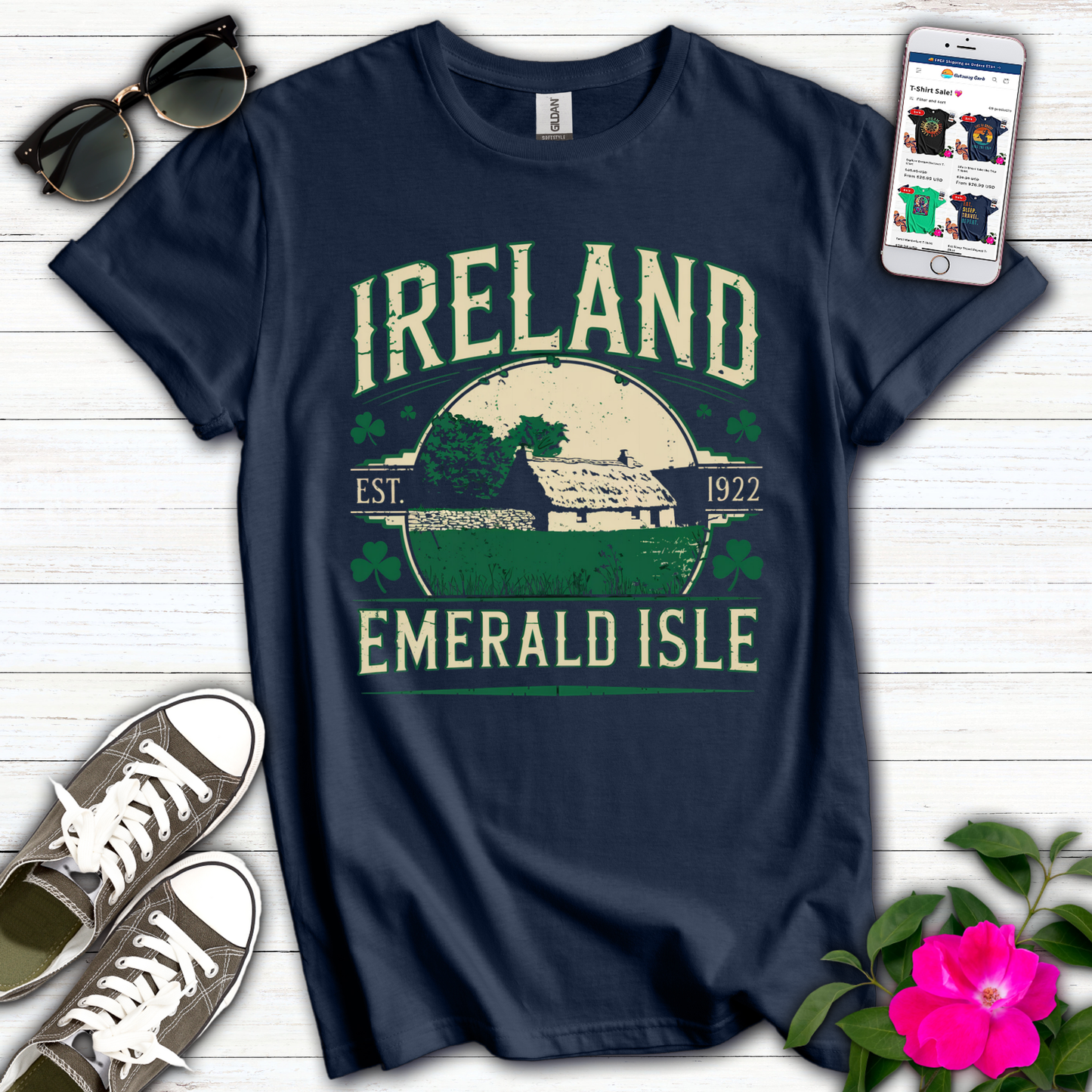 Ireland Emerald Isle Vintage T-Shirt