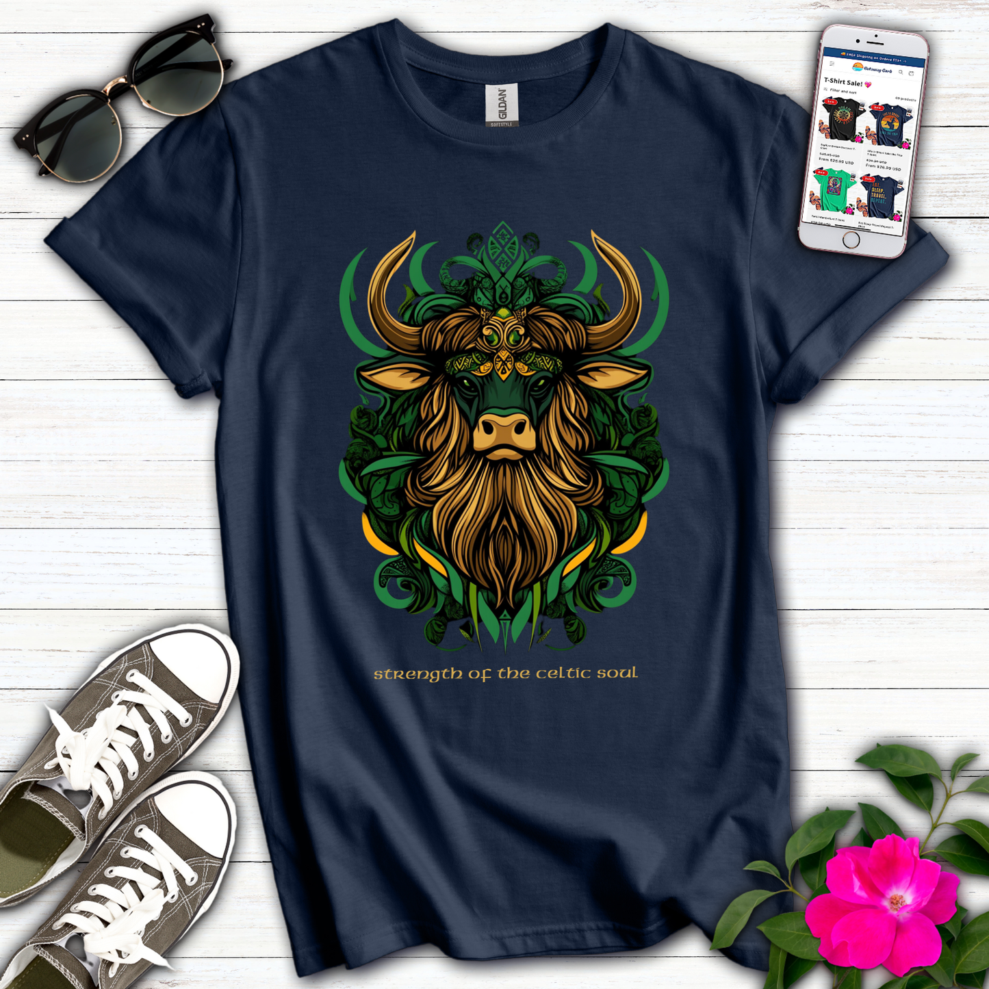 Strength Celtic Soul Bull T-Shirt