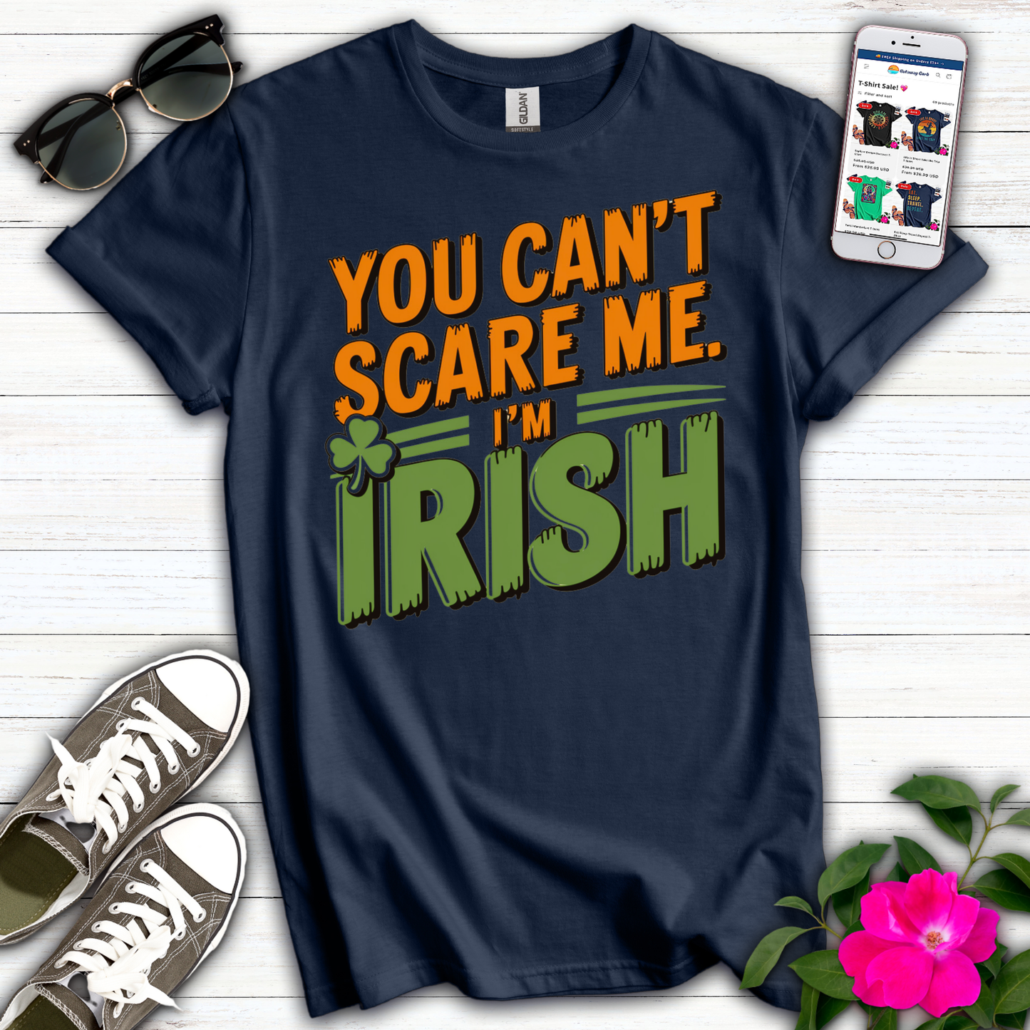 Can't Scare Me Irish T-Shirt