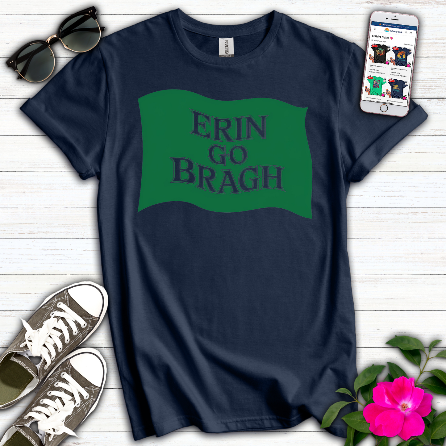 Erin Go Bragh Green Flag T-Shirt