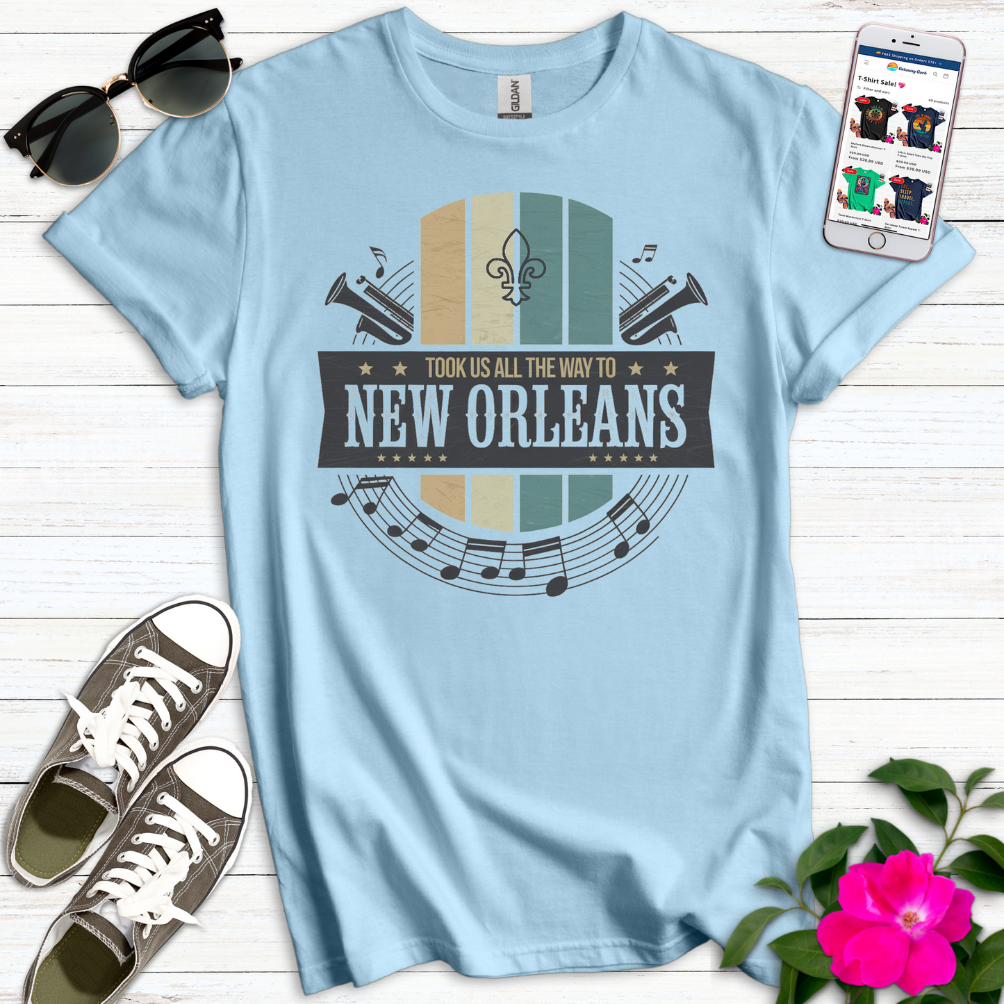 New Orleans Muted Colors T-Shirt