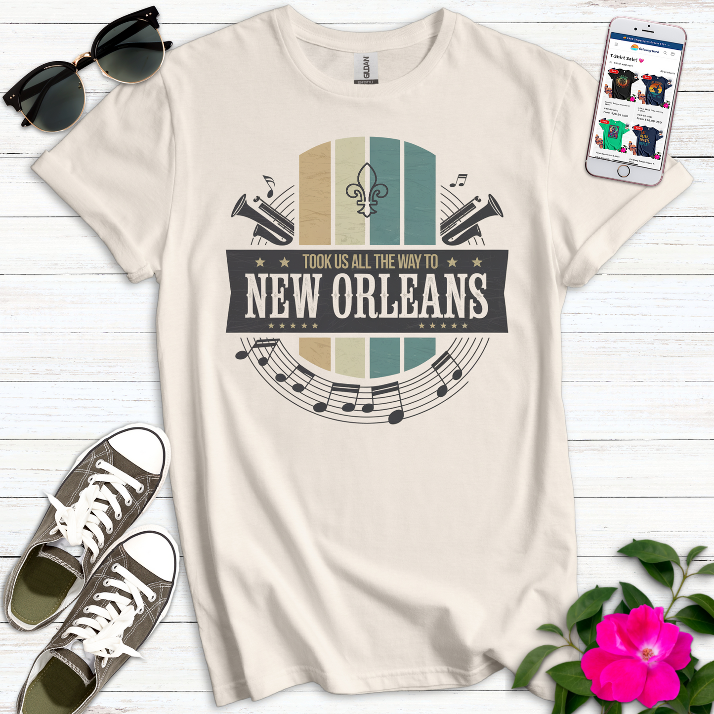 New Orleans Muted Colors T-Shirt