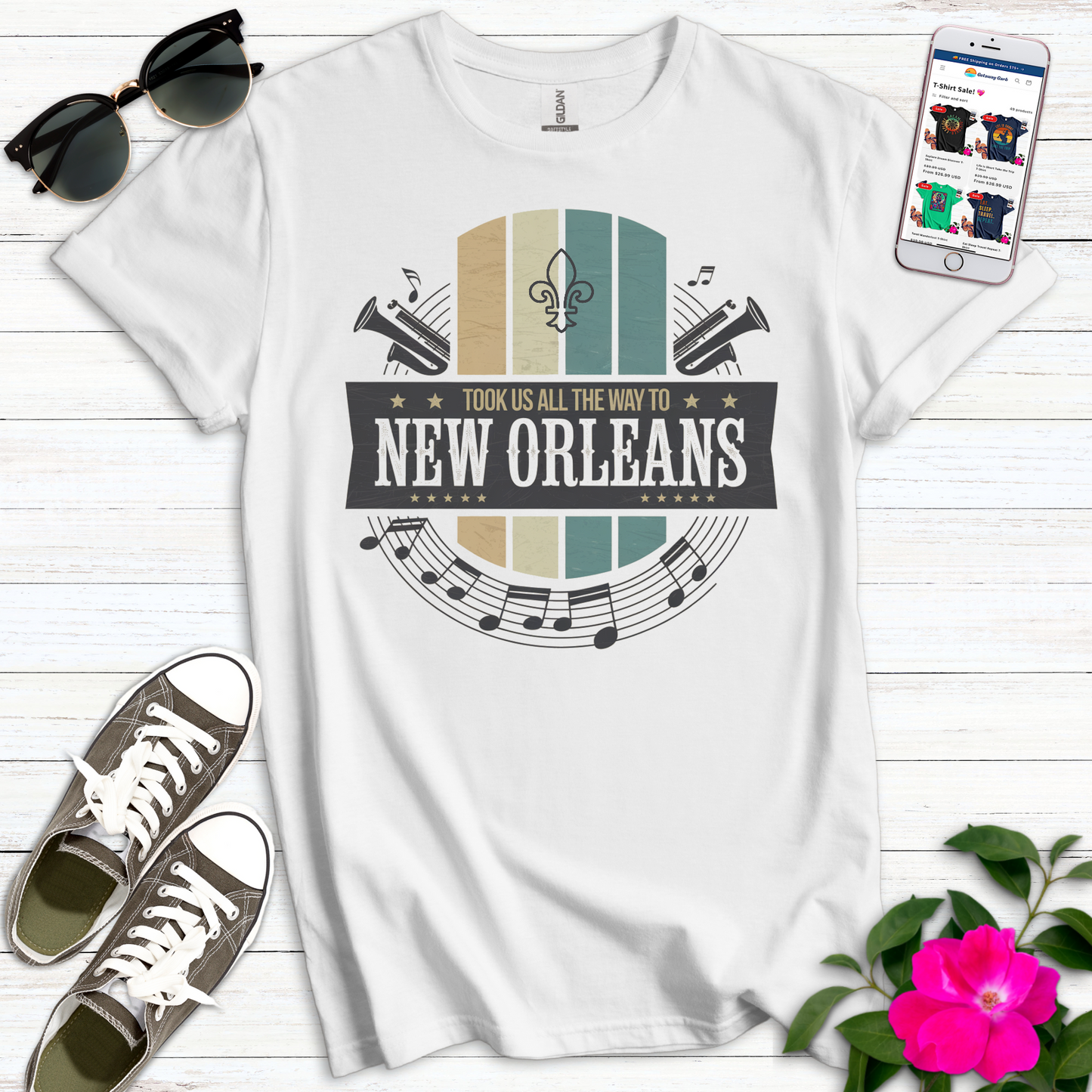 New Orleans Muted Colors T-Shirt