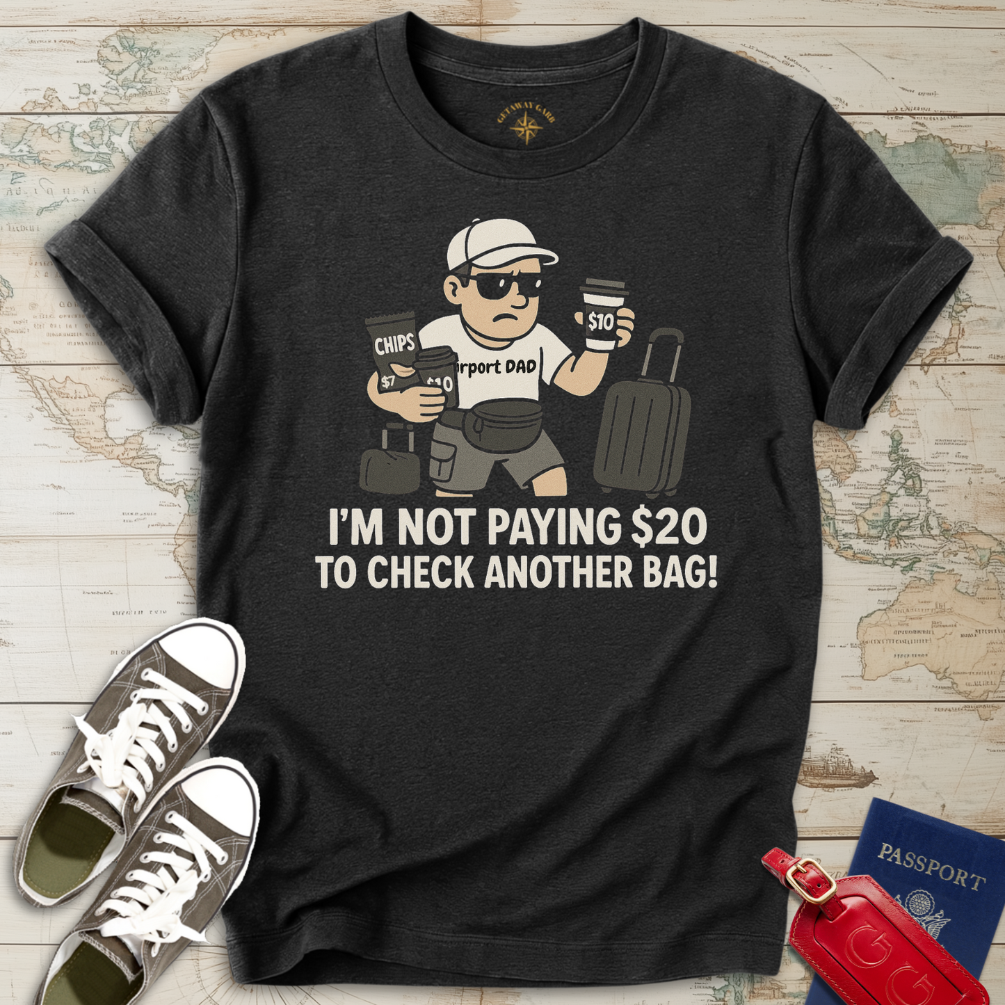 Not Paying Checked Bag T-Shirt