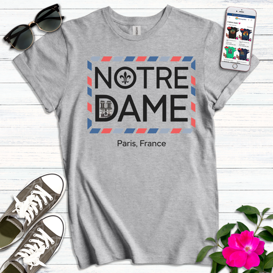 Notre Dame Vintage Postcard T-Shirt