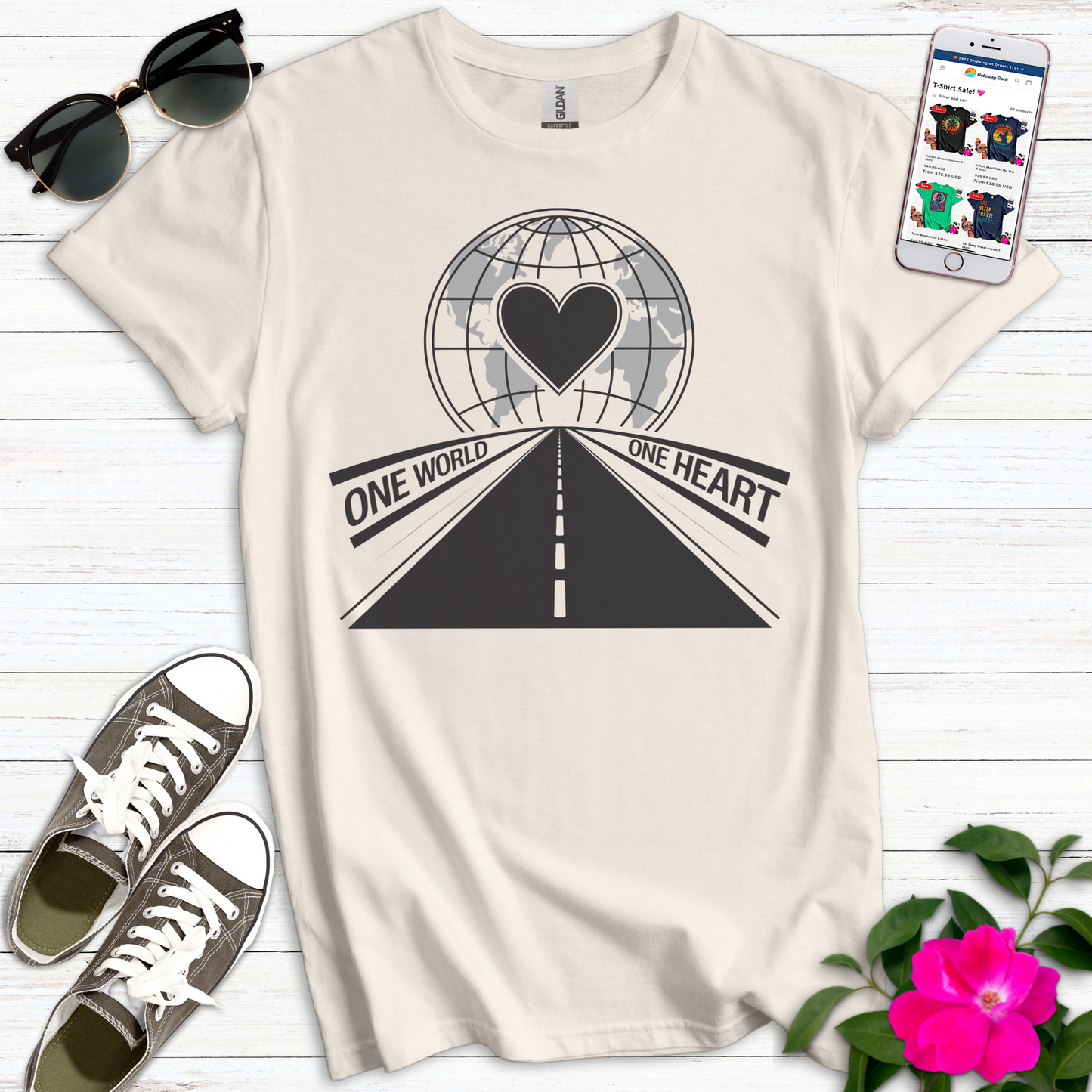 One World One Heart Road T-Shirt