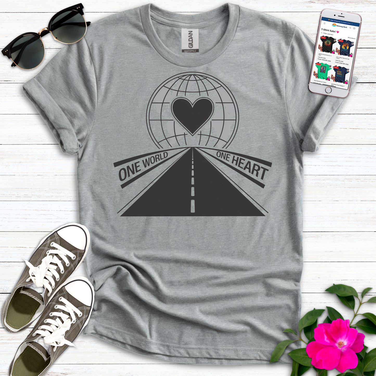 One World One Heart Road T-Shirt