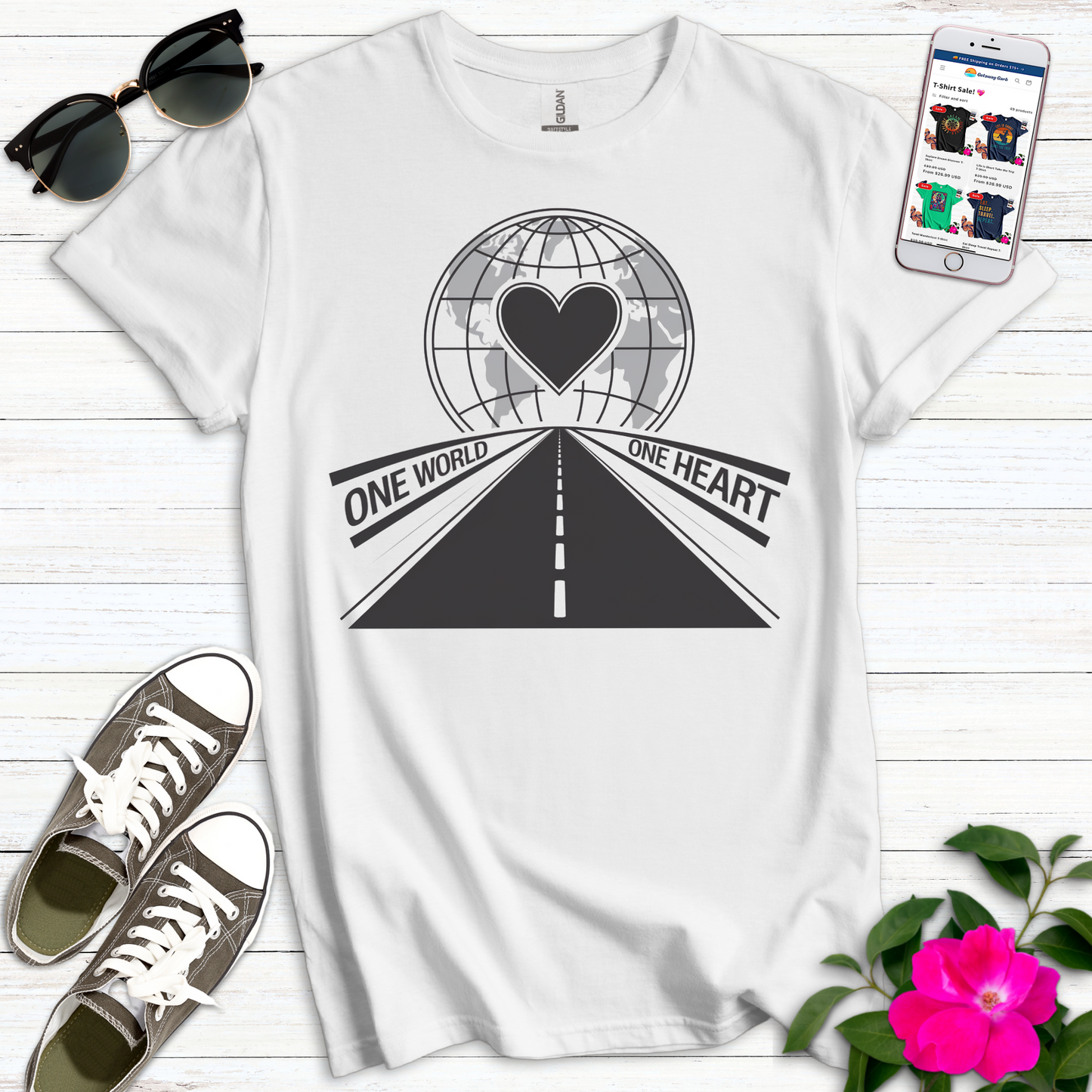 One World One Heart Road T-Shirt