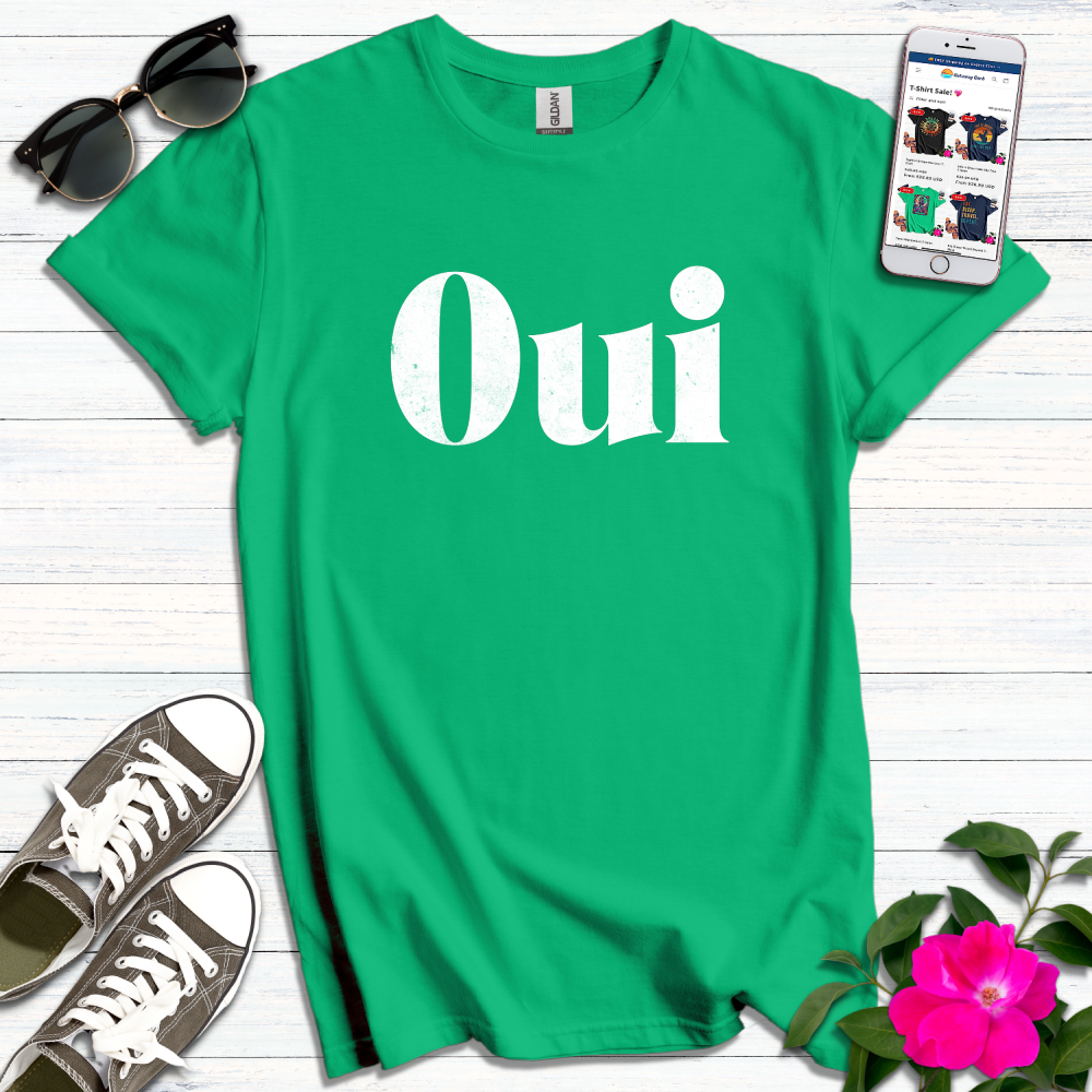 Faded White Oui T-Shirt