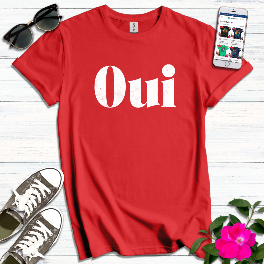 Faded White Oui T-Shirt