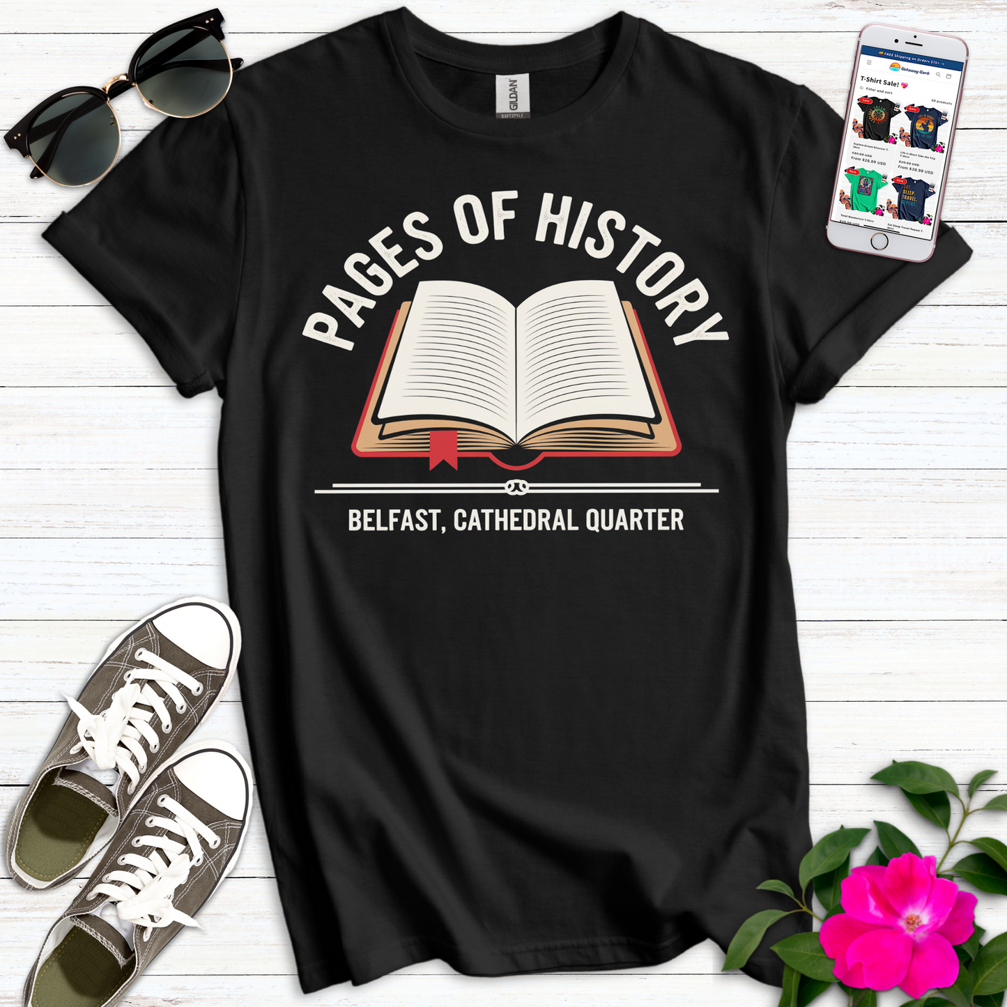 Ireland Pages History Bookstore T-Shirt