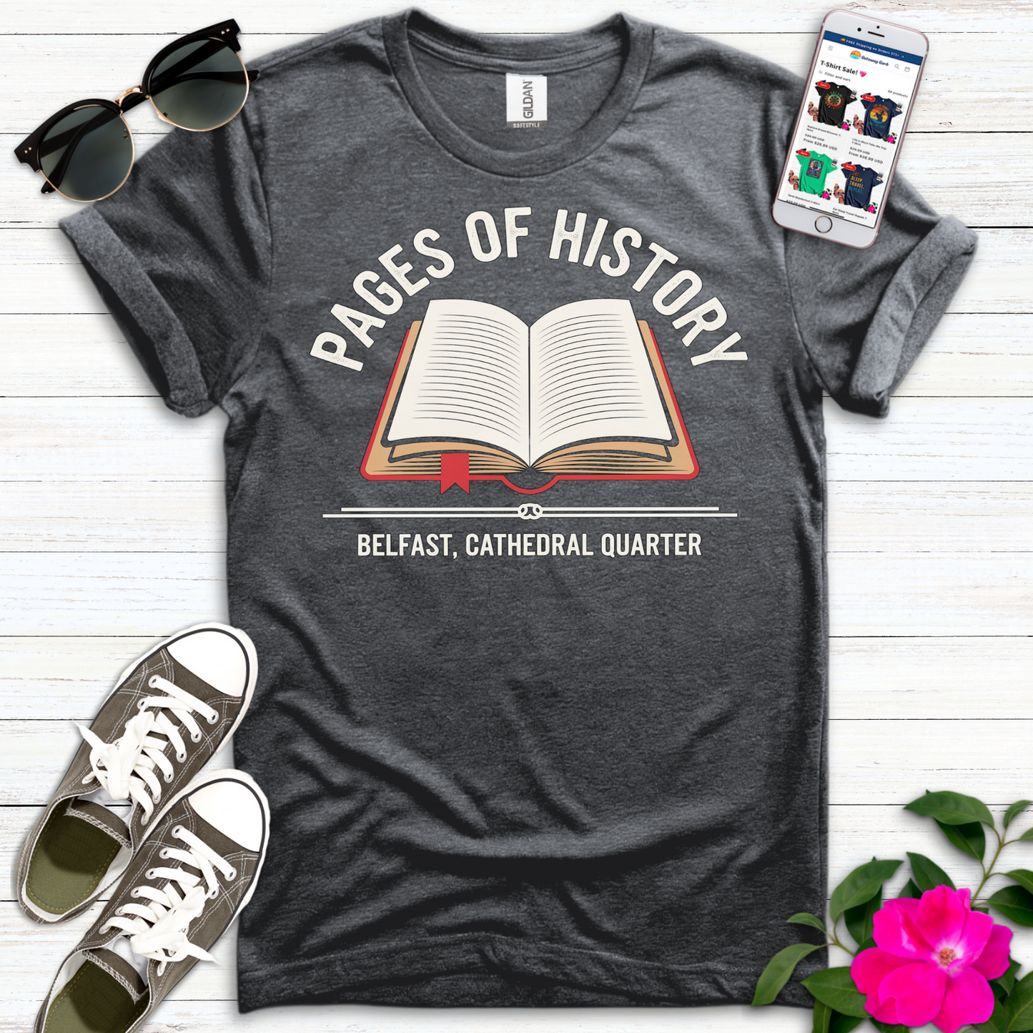 Ireland Pages History Bookstore T-Shirt