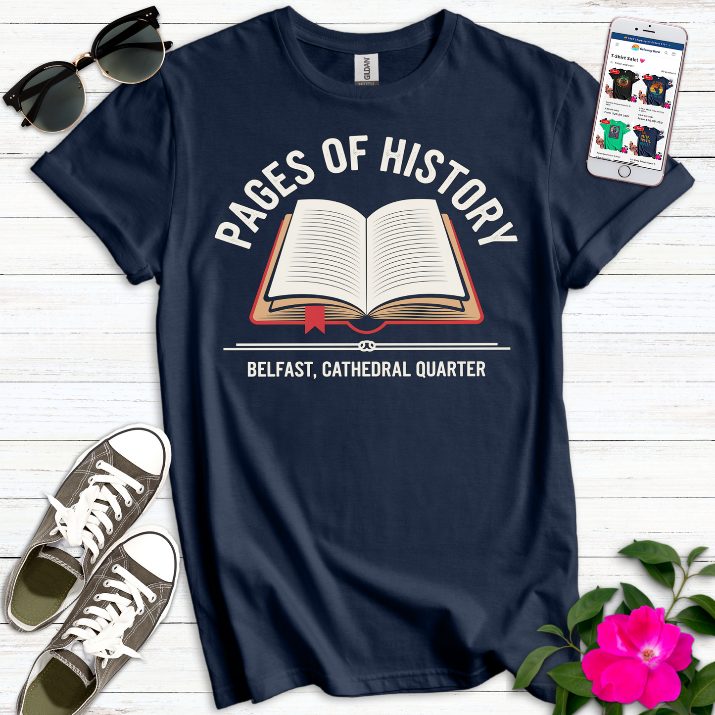 Ireland Pages History Bookstore T-Shirt