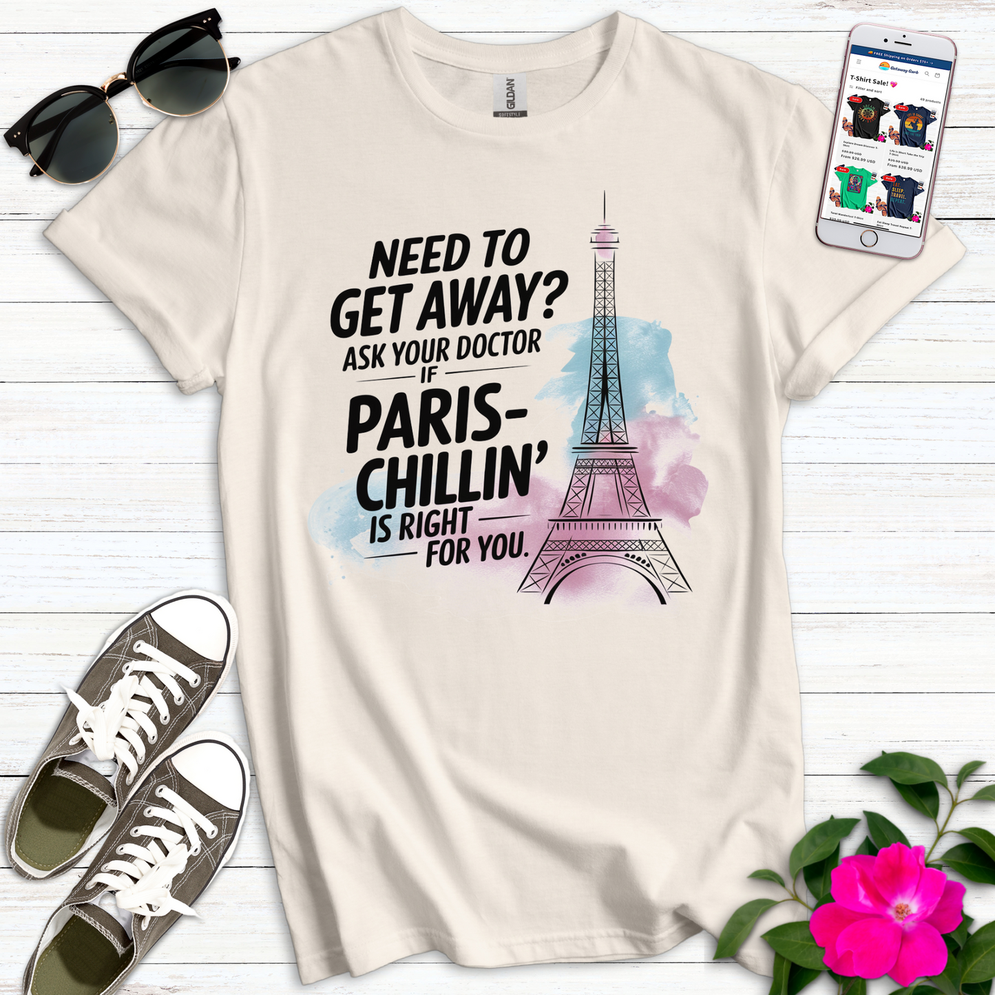 Funny Doctor Paris-Chillin T-Shirt