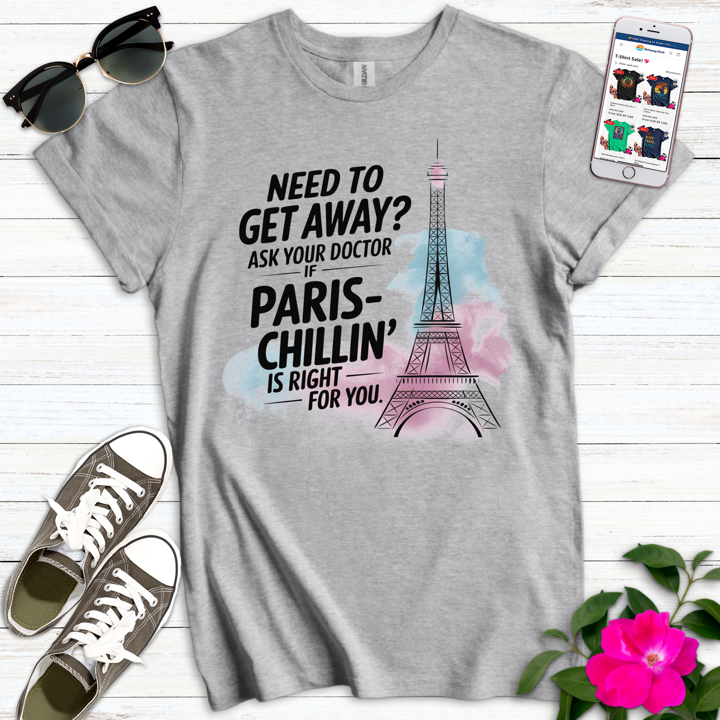 Funny Doctor Paris-Chillin T-Shirt