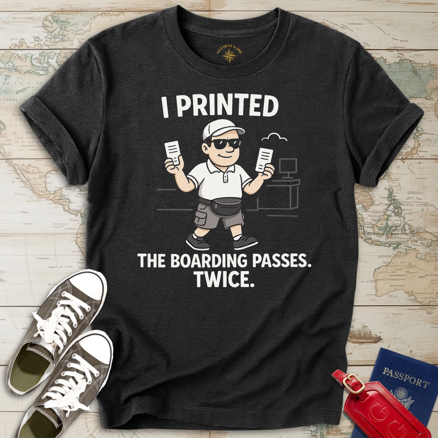 Printed Boarding Pass Twice T-Shirt