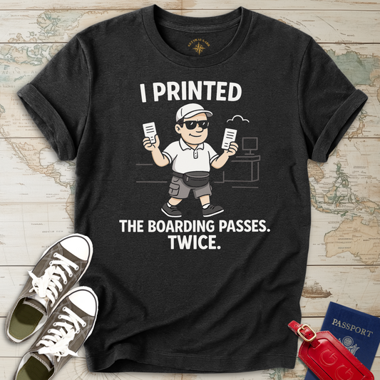 Printed Boarding Pass Twice T-Shirt