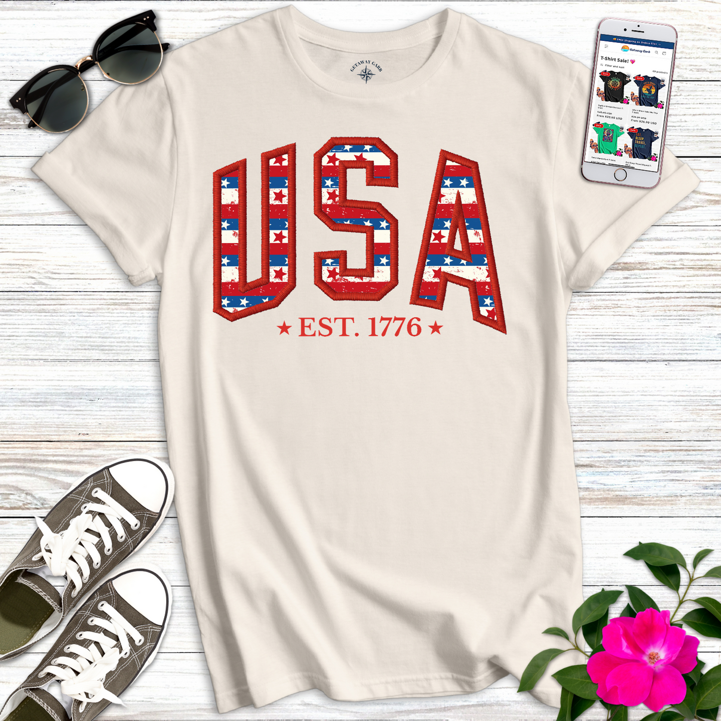 USA 1776 Stars Stripes T-Shirt
