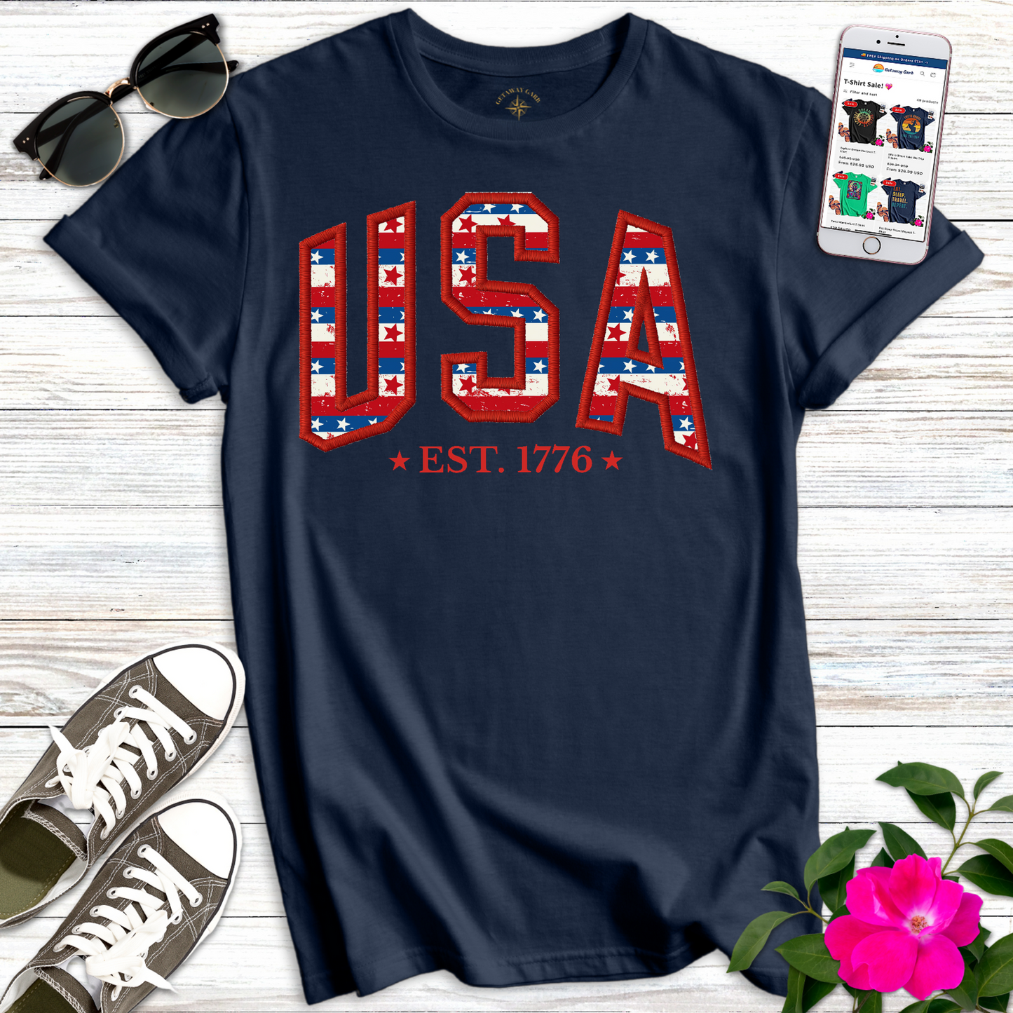 USA 1776 Stars Stripes T-Shirt
