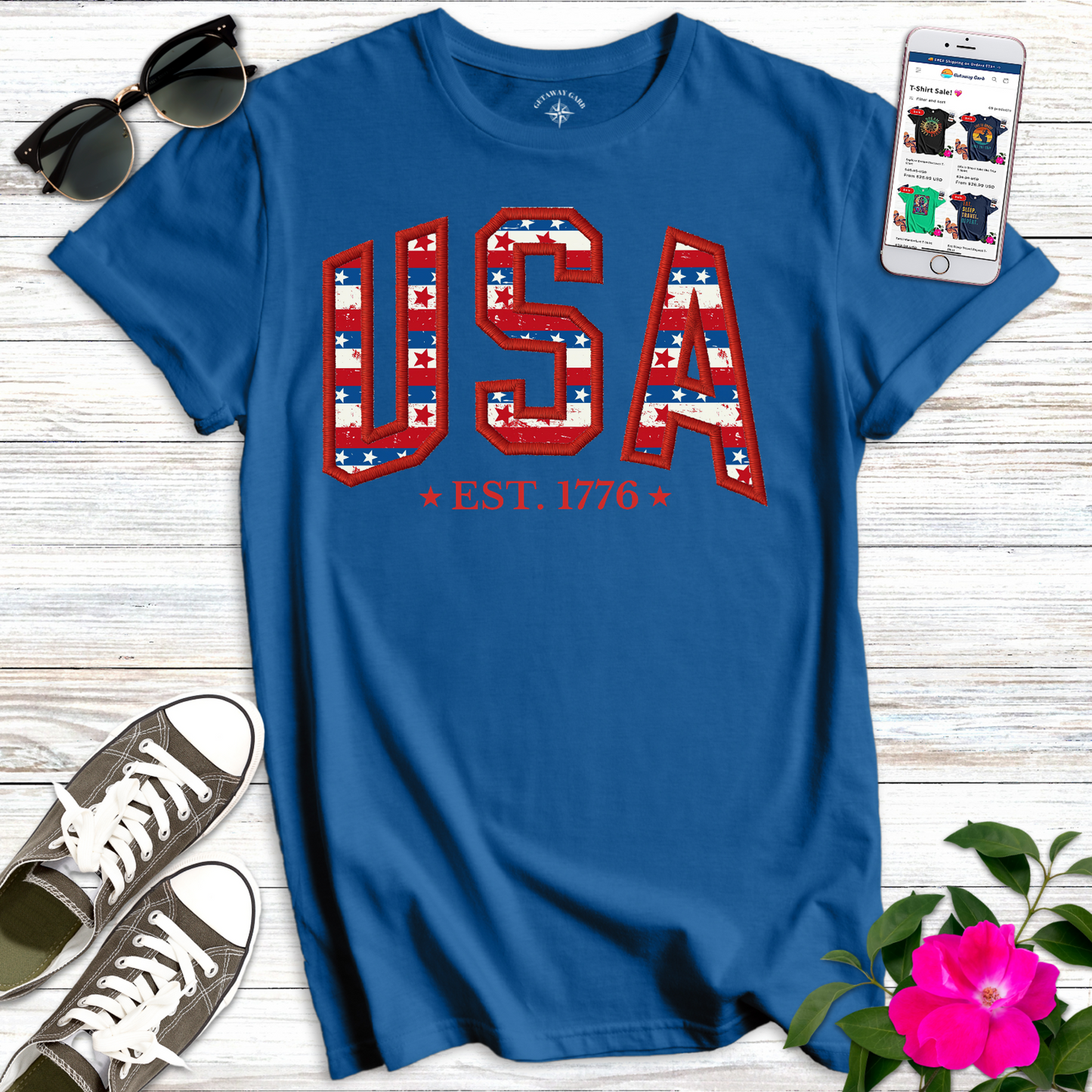 USA 1776 Stars Stripes T-Shirt
