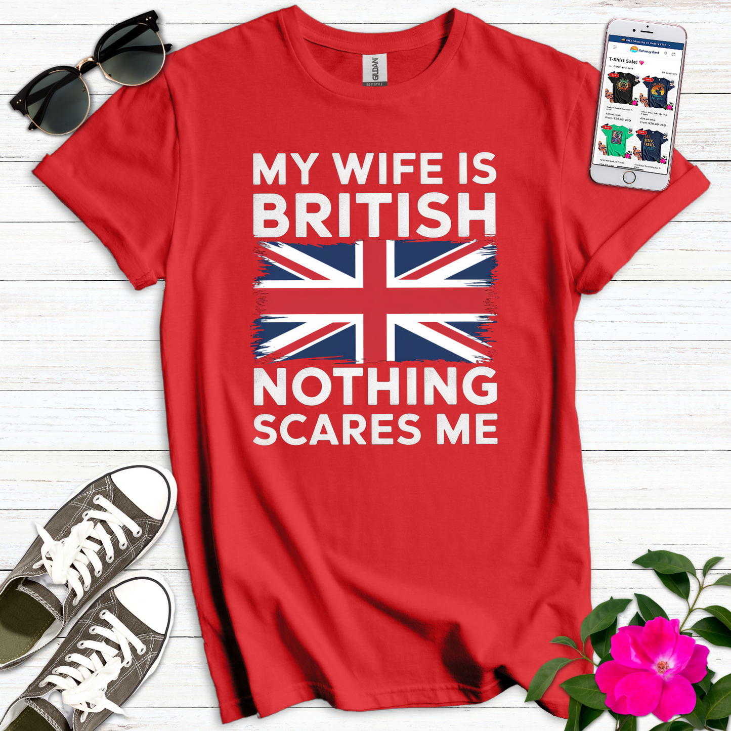 Funny British Wife T-Shirt