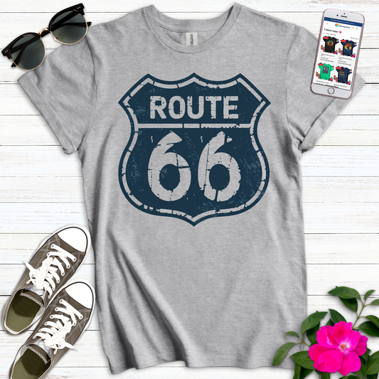 Route 66 Vintage Blues T-Shirt