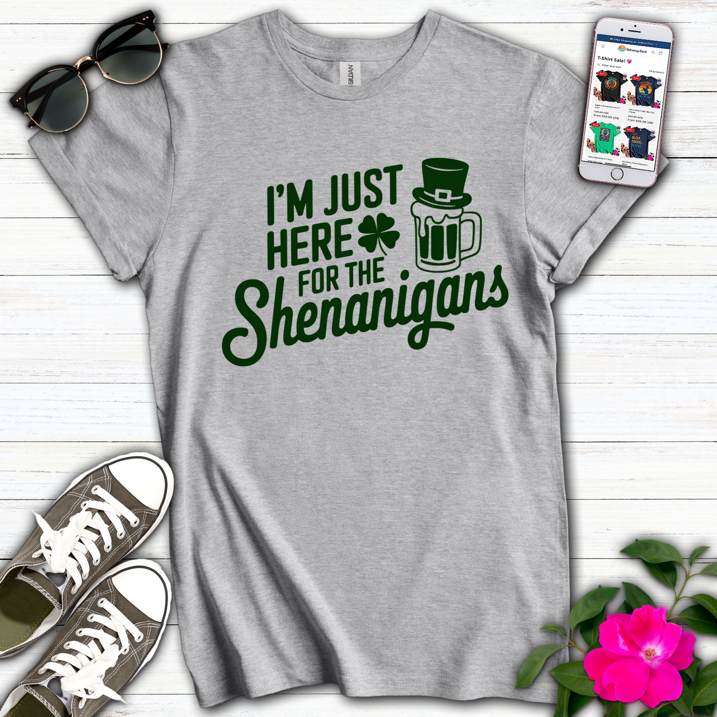 Just Here for Shenanigans T-Shirt