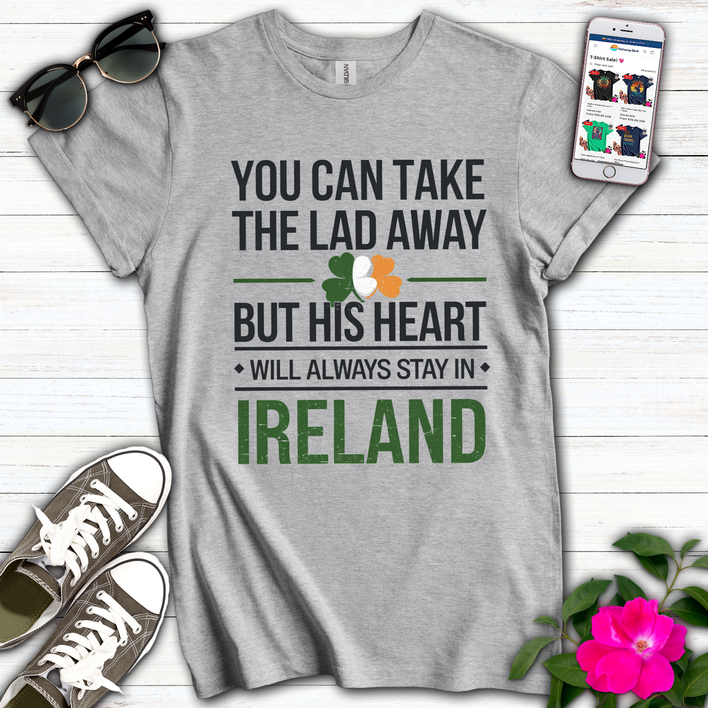 Heart Always Stay Ireland T-Shirt