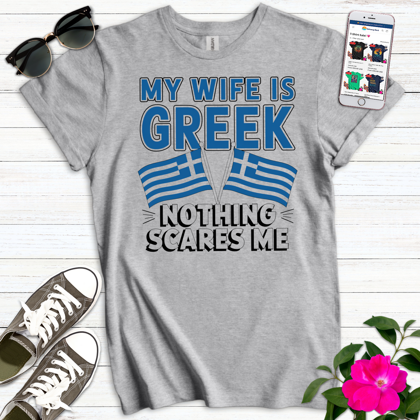 Funny Wife is Greek T-Shirt