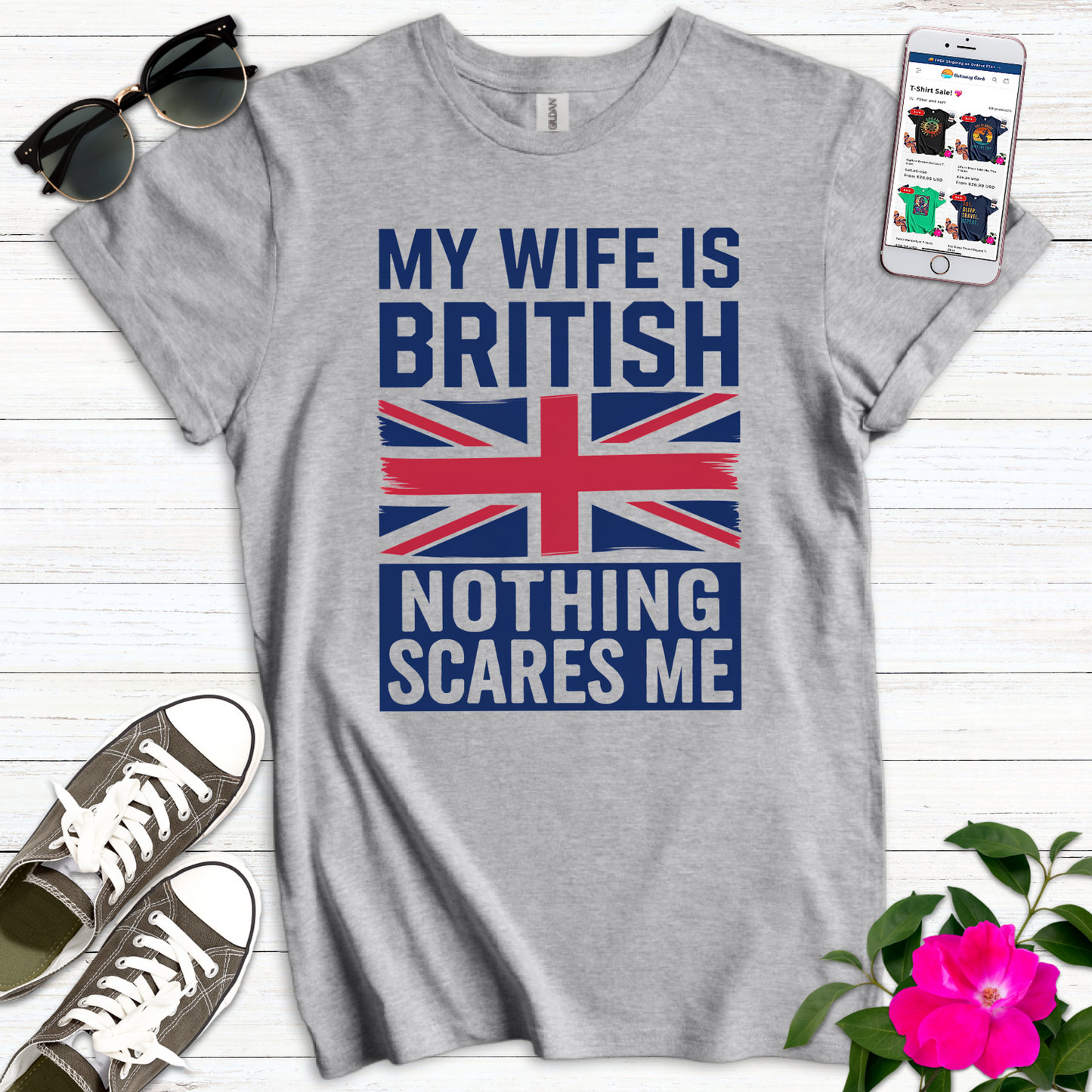 Funny British Wife T-Shirt