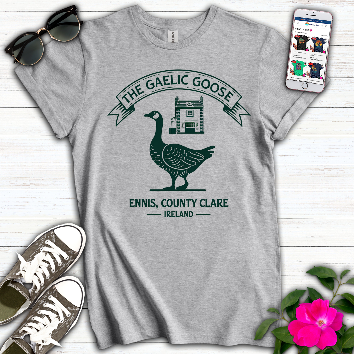 Cute Gaelic Goose Pub T-Shirt