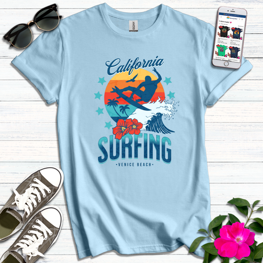 California Surfing Venice Beach T-Shirt