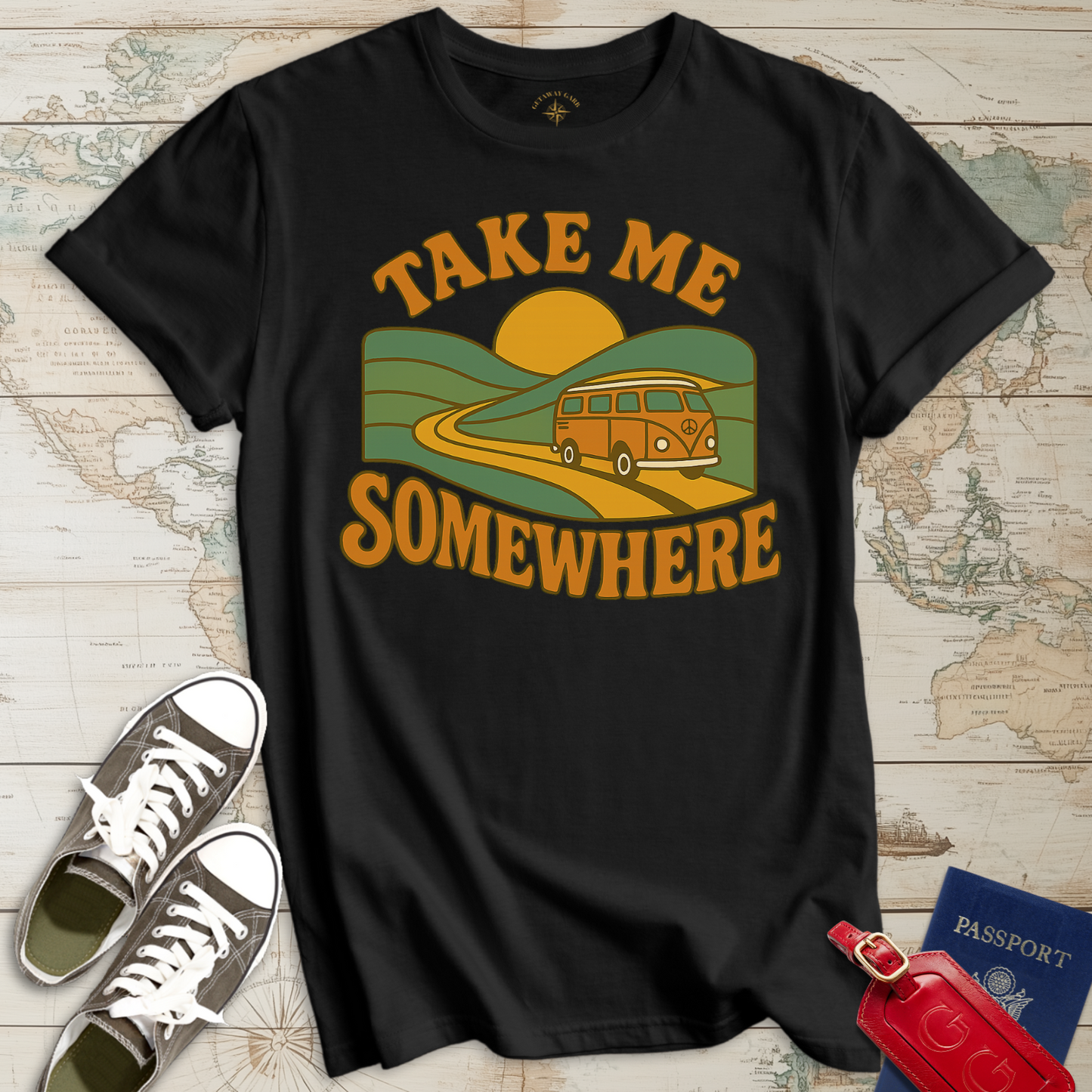 Take Me Somewhere Retro T-Shirt