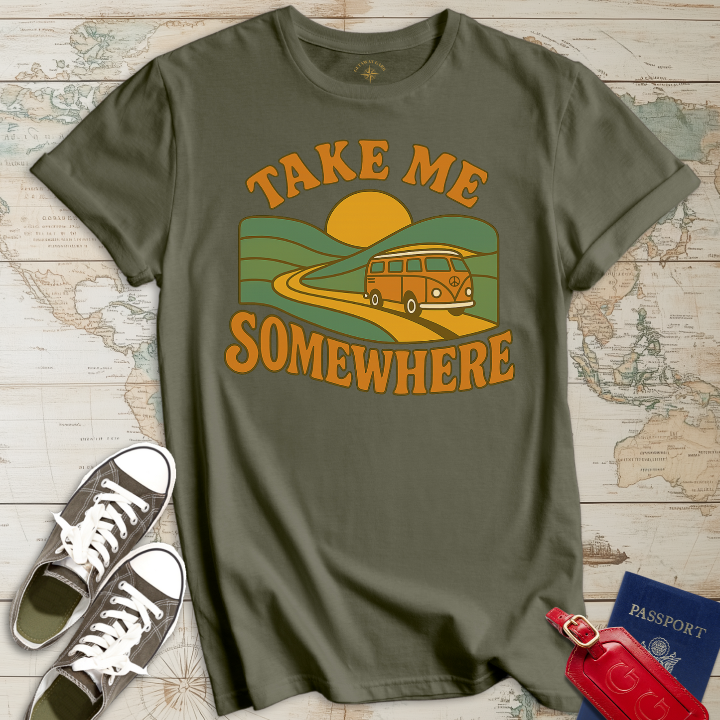 Take Me Somewhere Retro T-Shirt