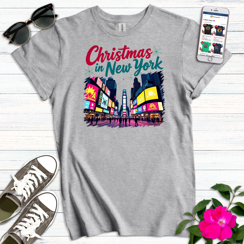 Christmas Times Square NYC T-Shirt