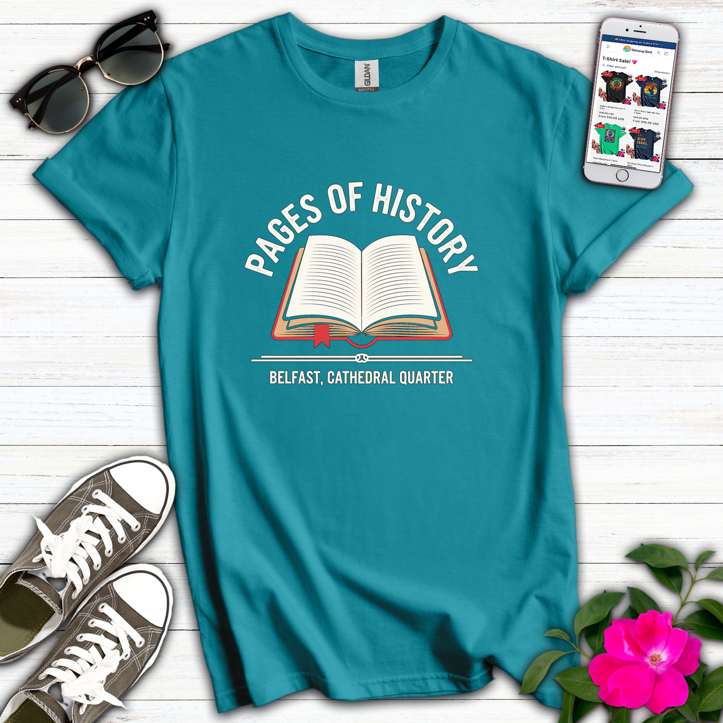 Pages of History Bookshop T-Shirt