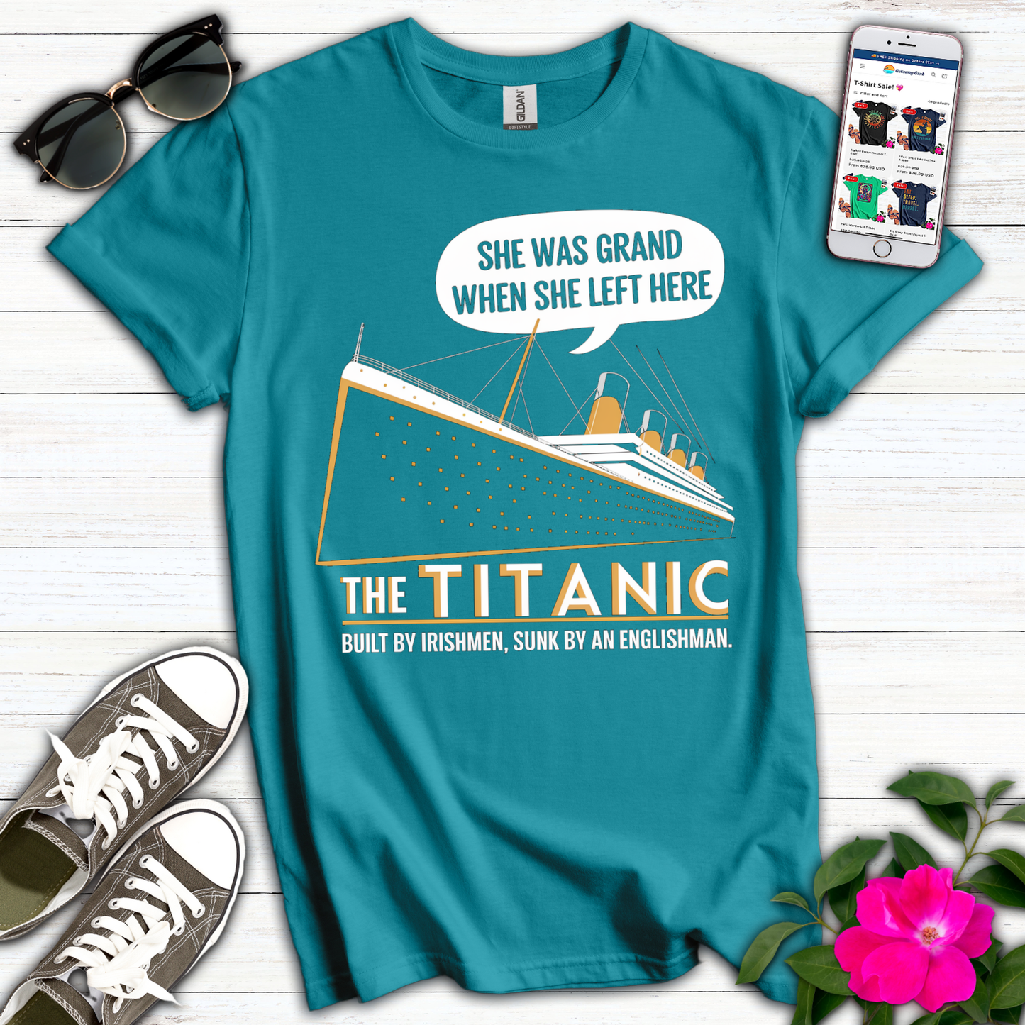 Funny Titanic Built Irishmen T-Shirt