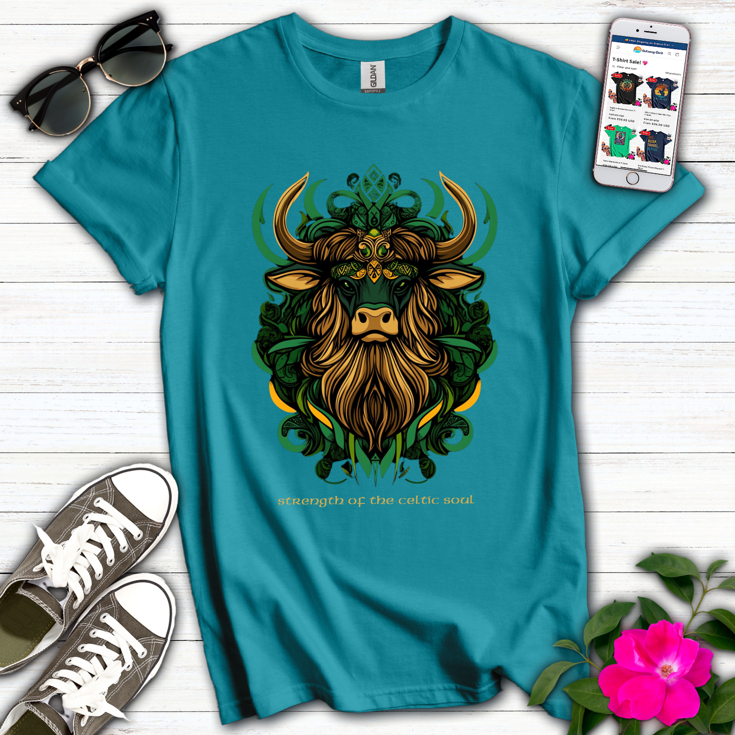 Strength Celtic Soul Bull T-Shirt