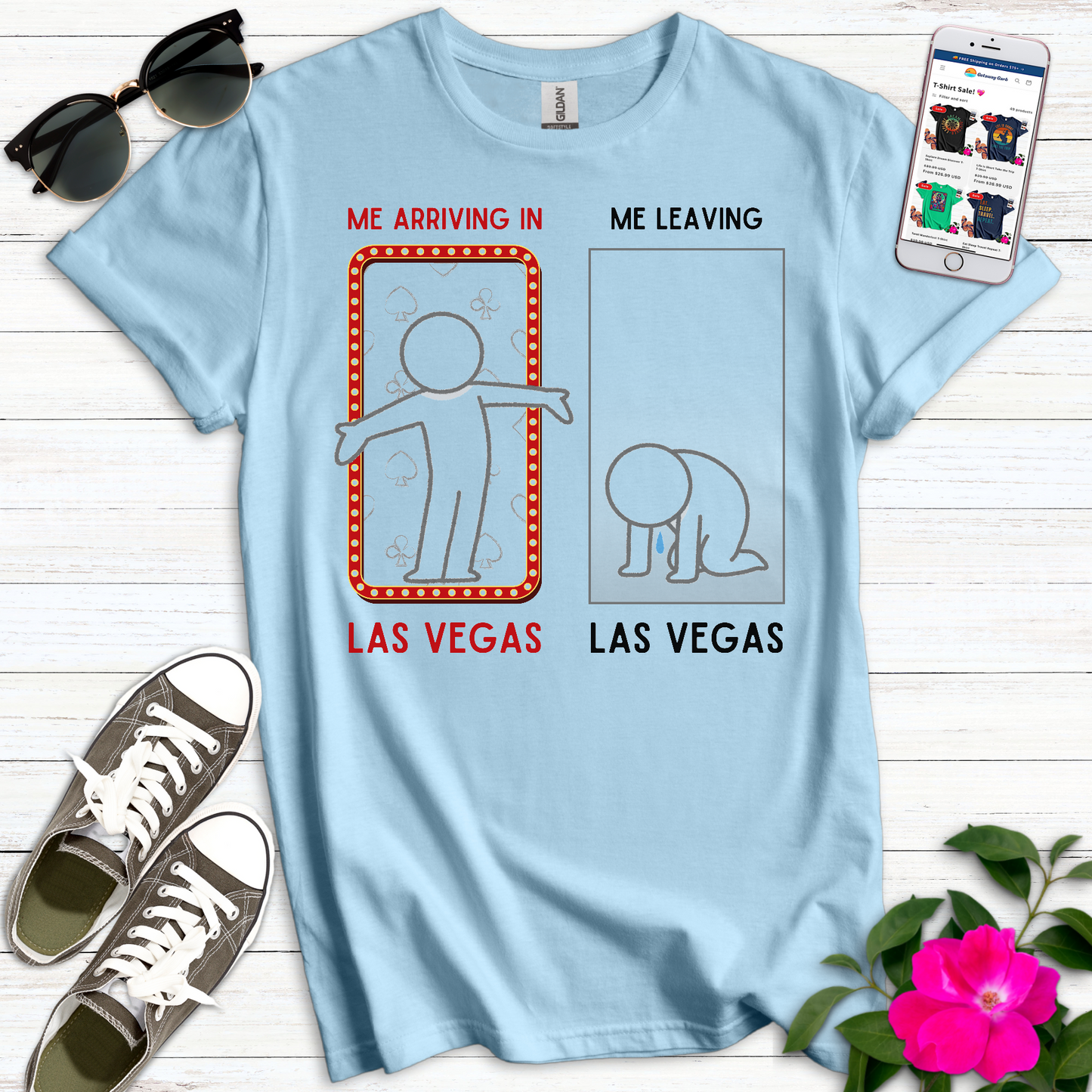 Funny Vegas Emotions T-Shirt