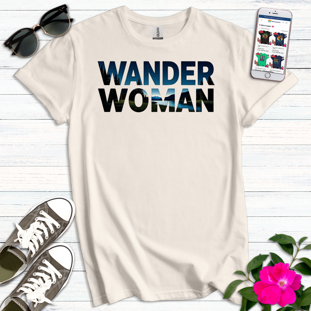 Wander Woman Scenic Typography T-Shirt