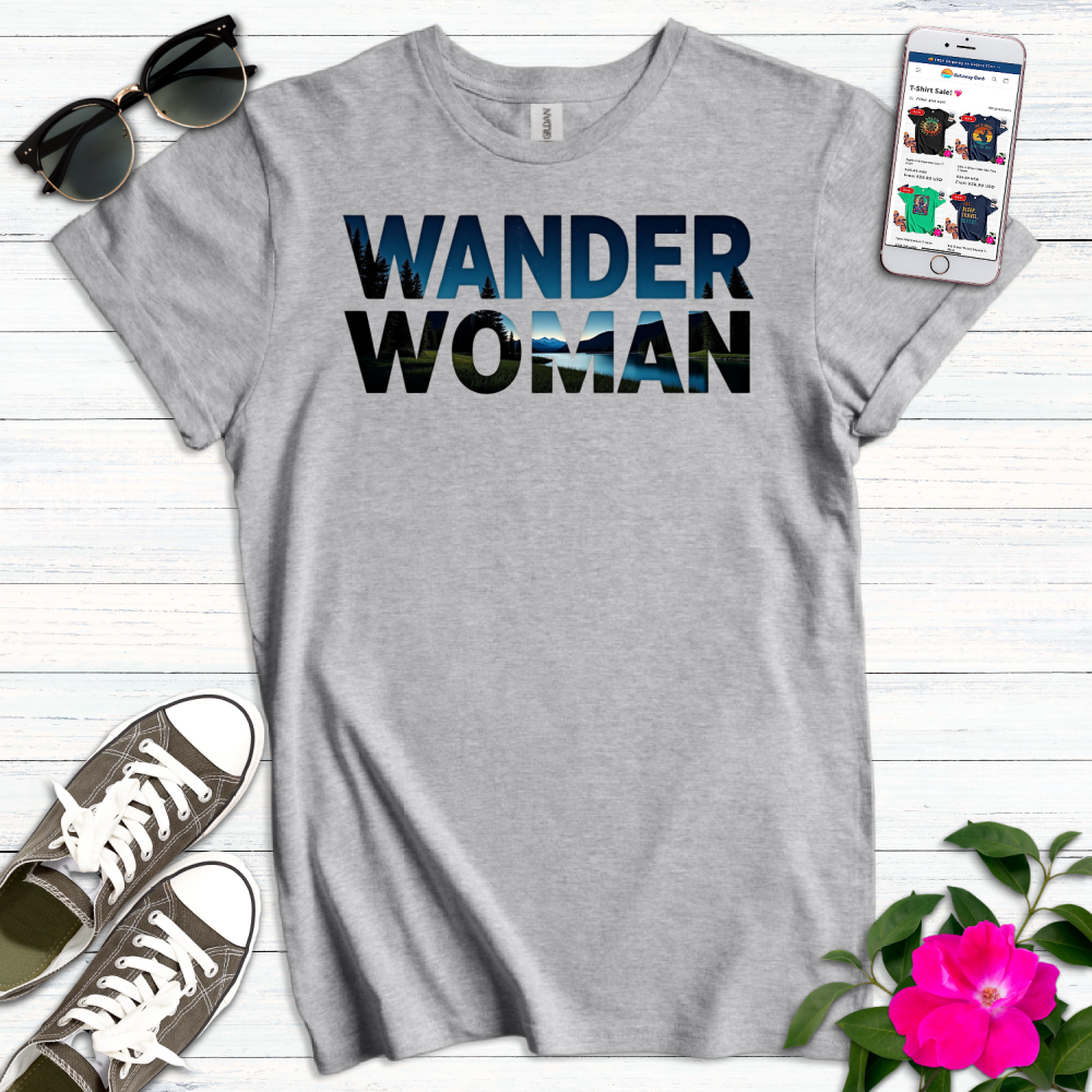 Wander Woman Scenic Typography T-Shirt