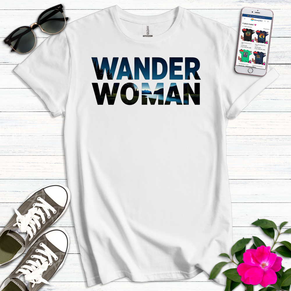 Wander Woman Scenic Typography T-Shirt