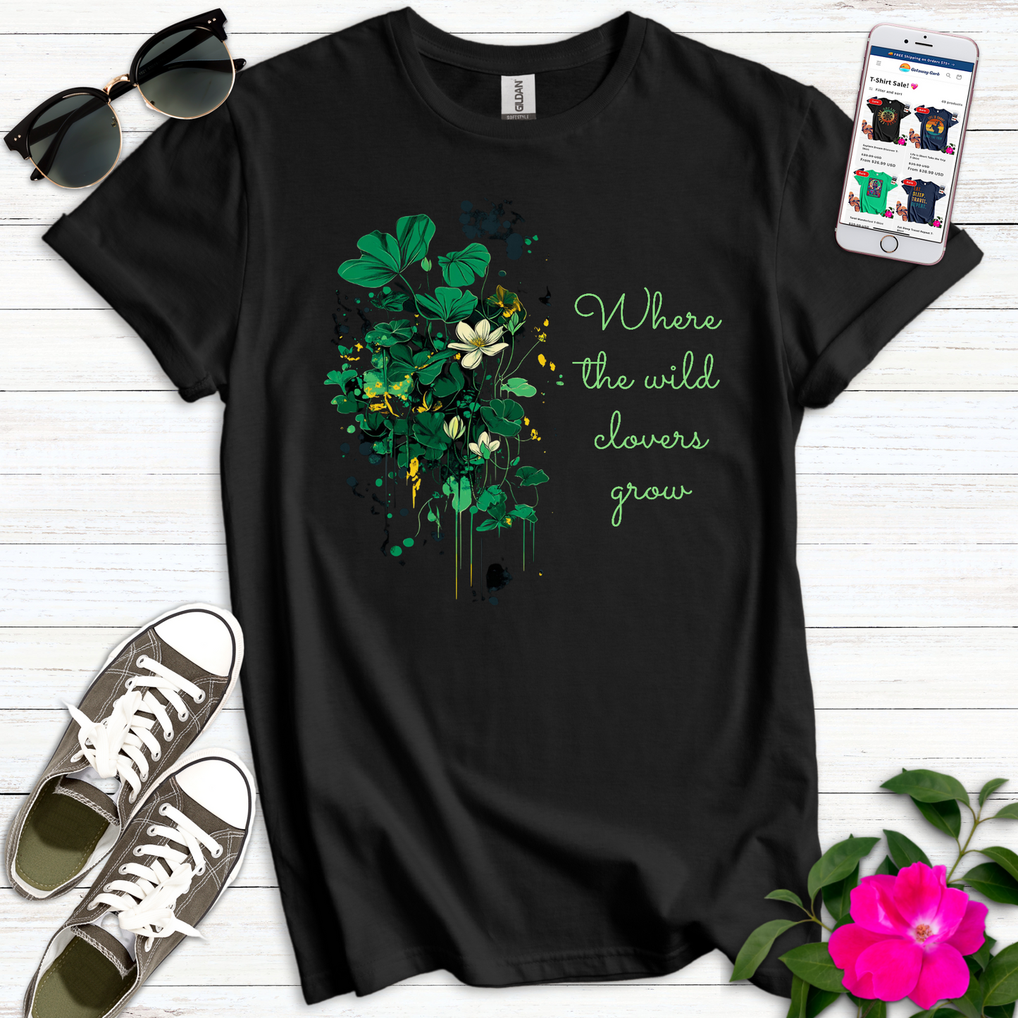 Where Wild Clovers Grow T-Shirt