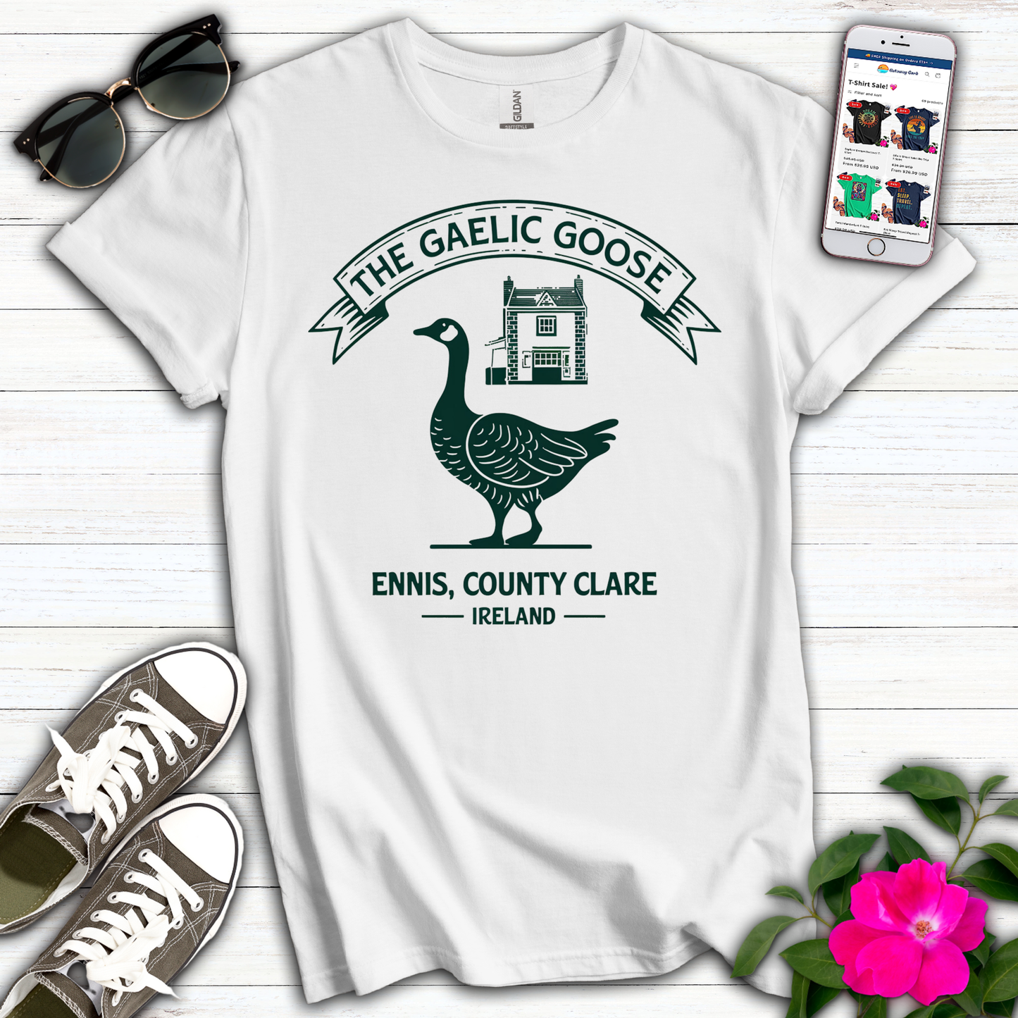 Cute Gaelic Goose Pub T-Shirt