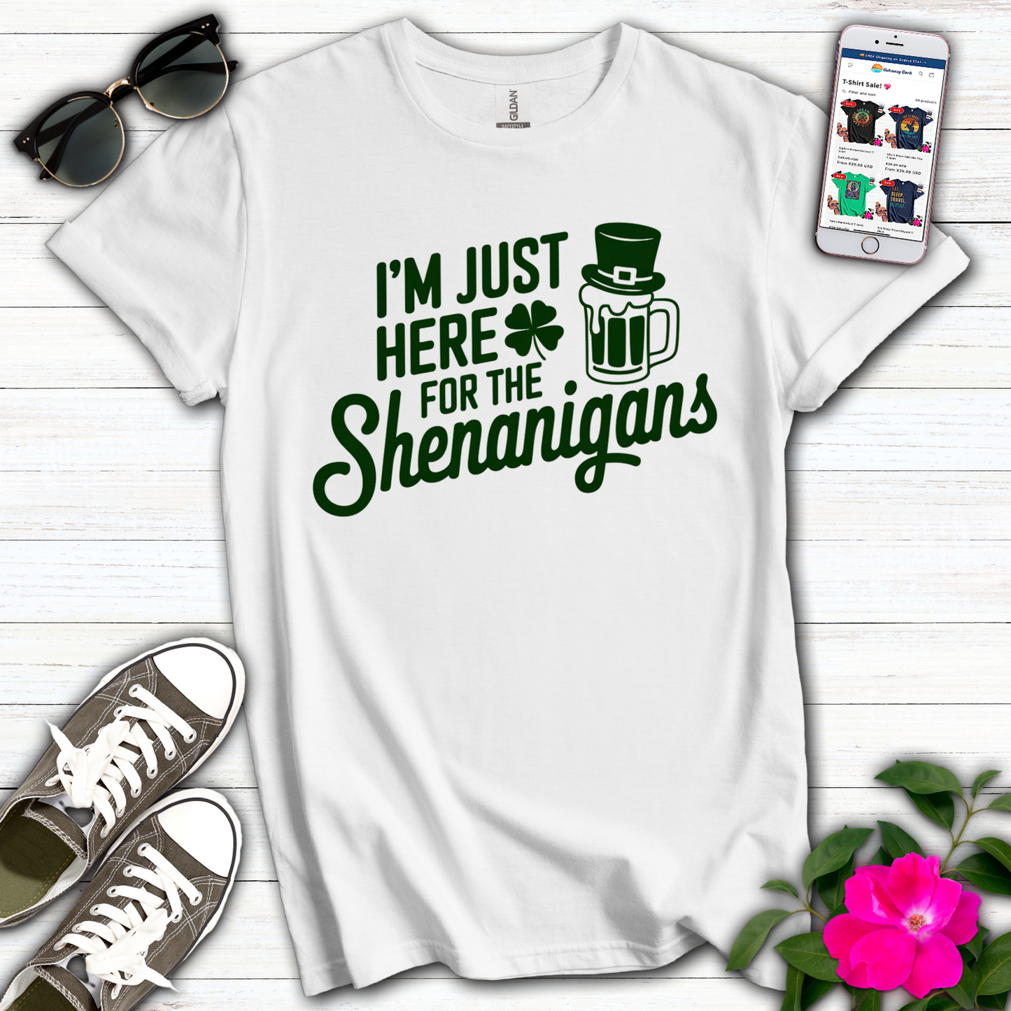 Just Here for Shenanigans T-Shirt