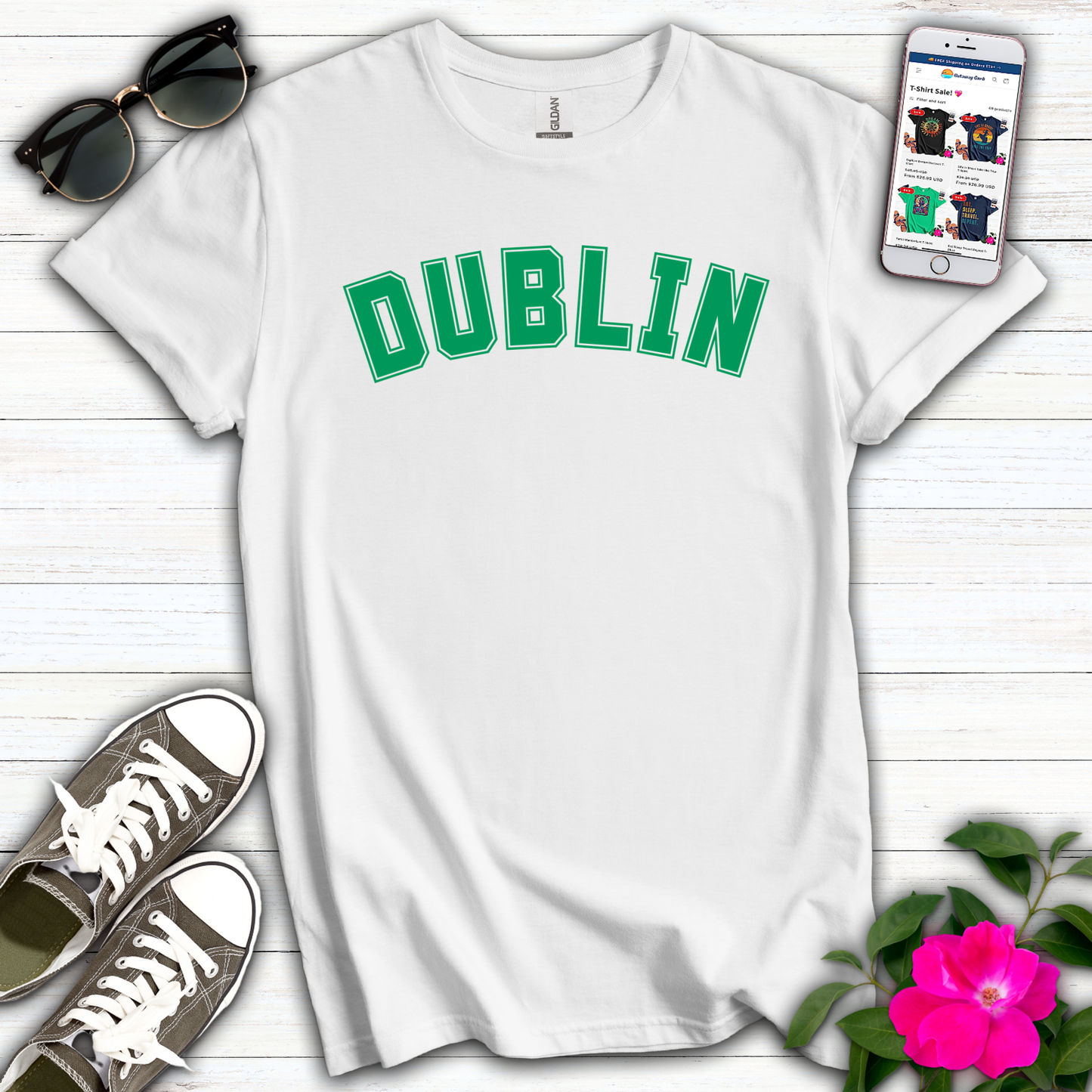 Dublin Green Varsity Letters T-Shirt