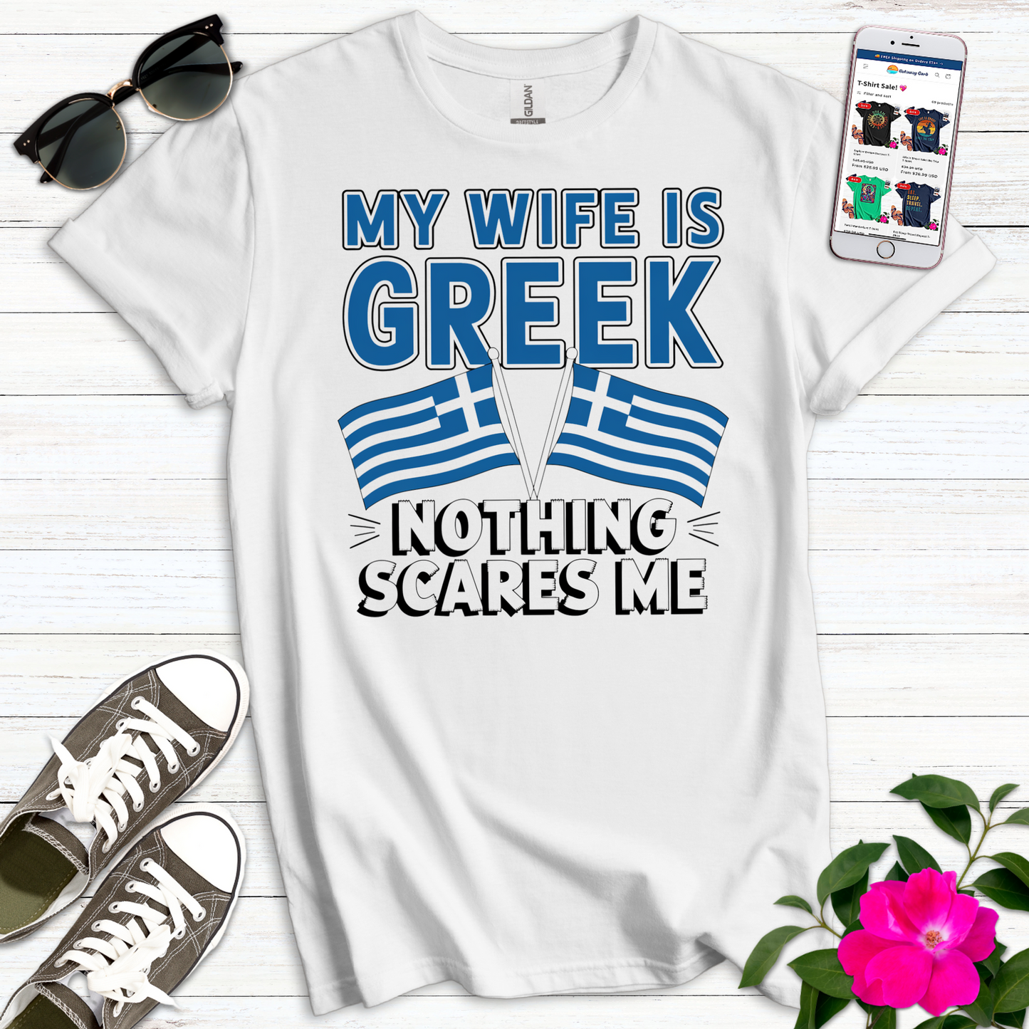 Funny Wife is Greek T-Shirt