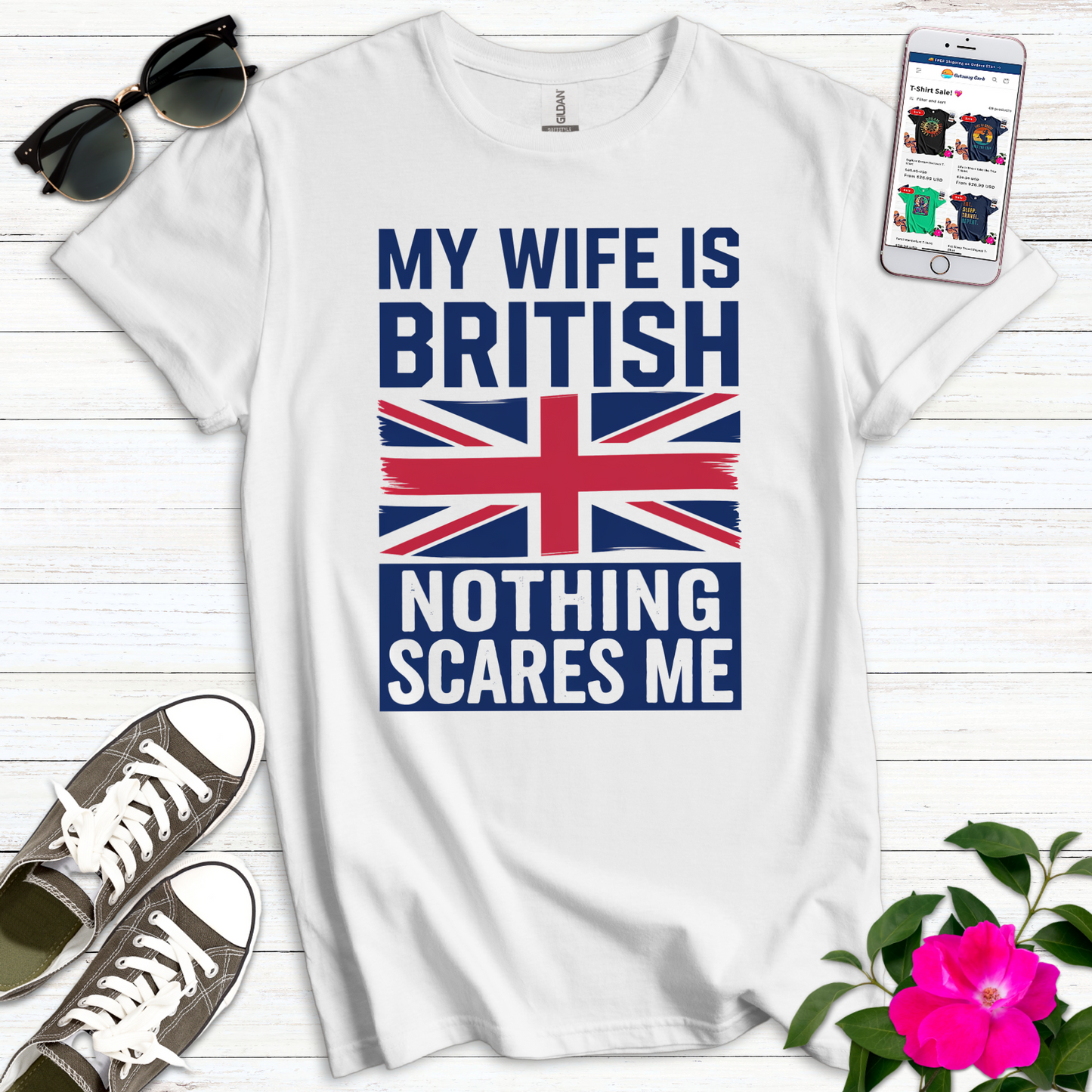 Funny British Wife T-Shirt